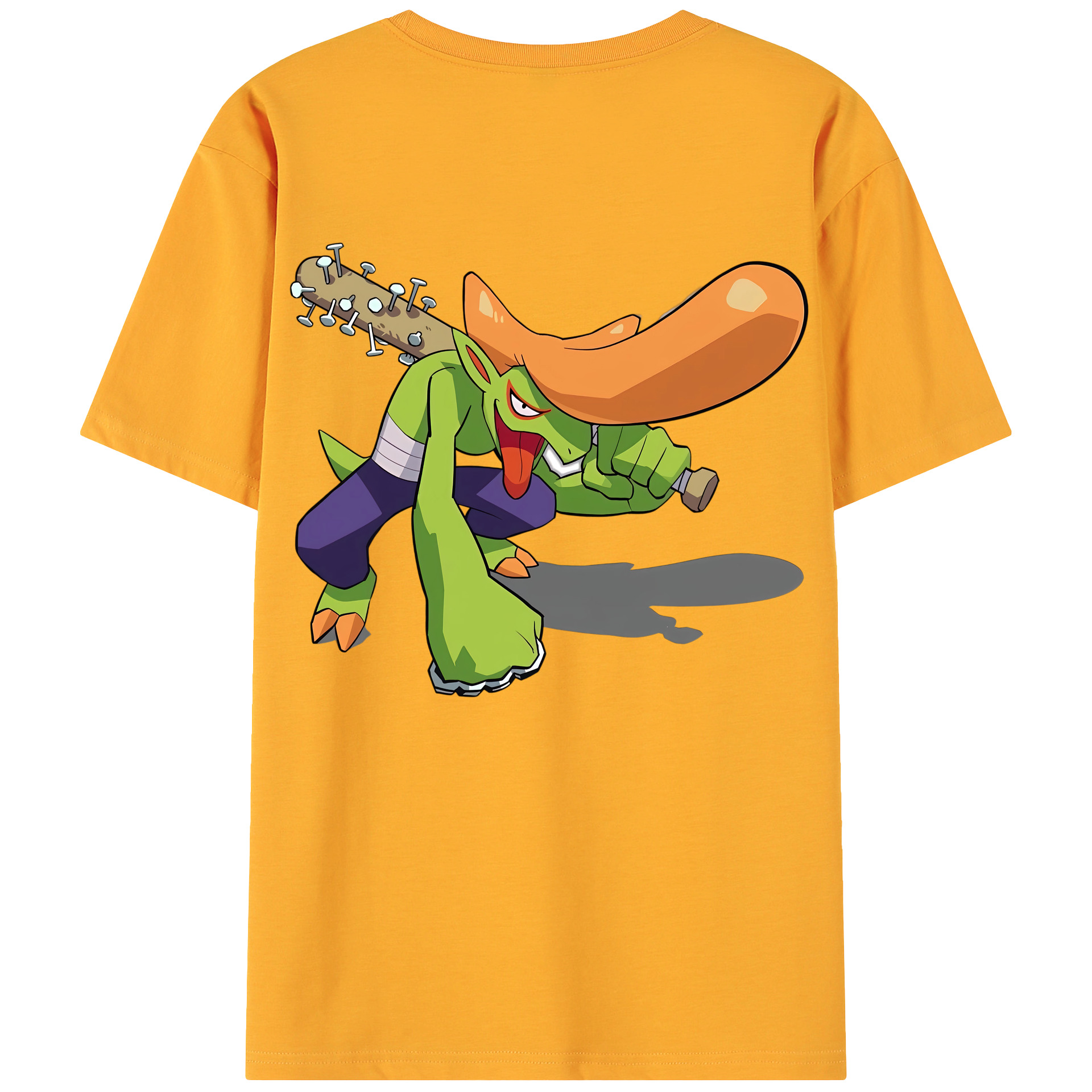 （画像用） 妖怪ウォッチ Yo-kai Watch 綿100％ メンズ半袖Tシャツ（バックプリント） 通気性