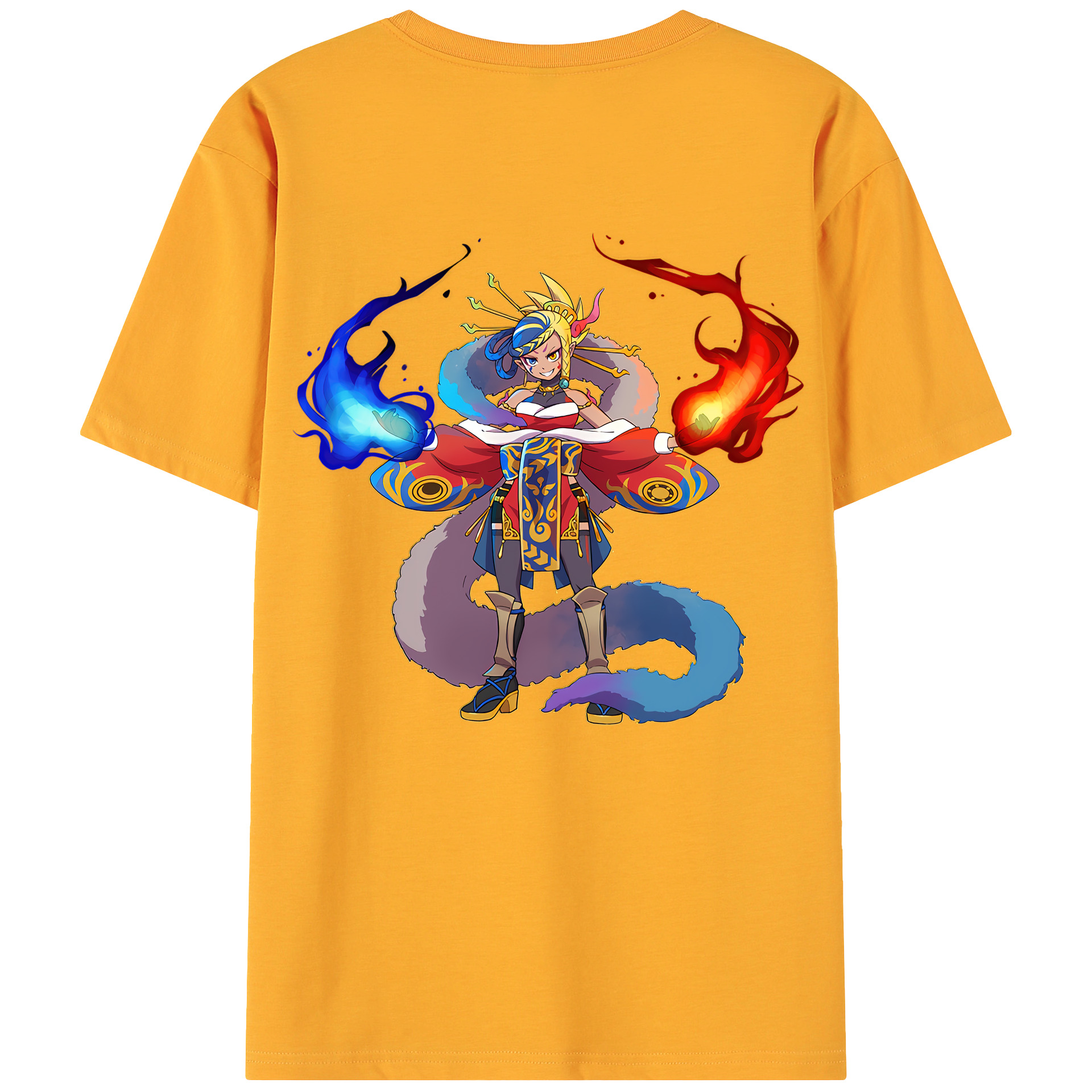 （画像用） 妖怪ウォッチ Yo-kai Watch 綿100％ メンズ半袖Tシャツ（バックプリント） 通気性