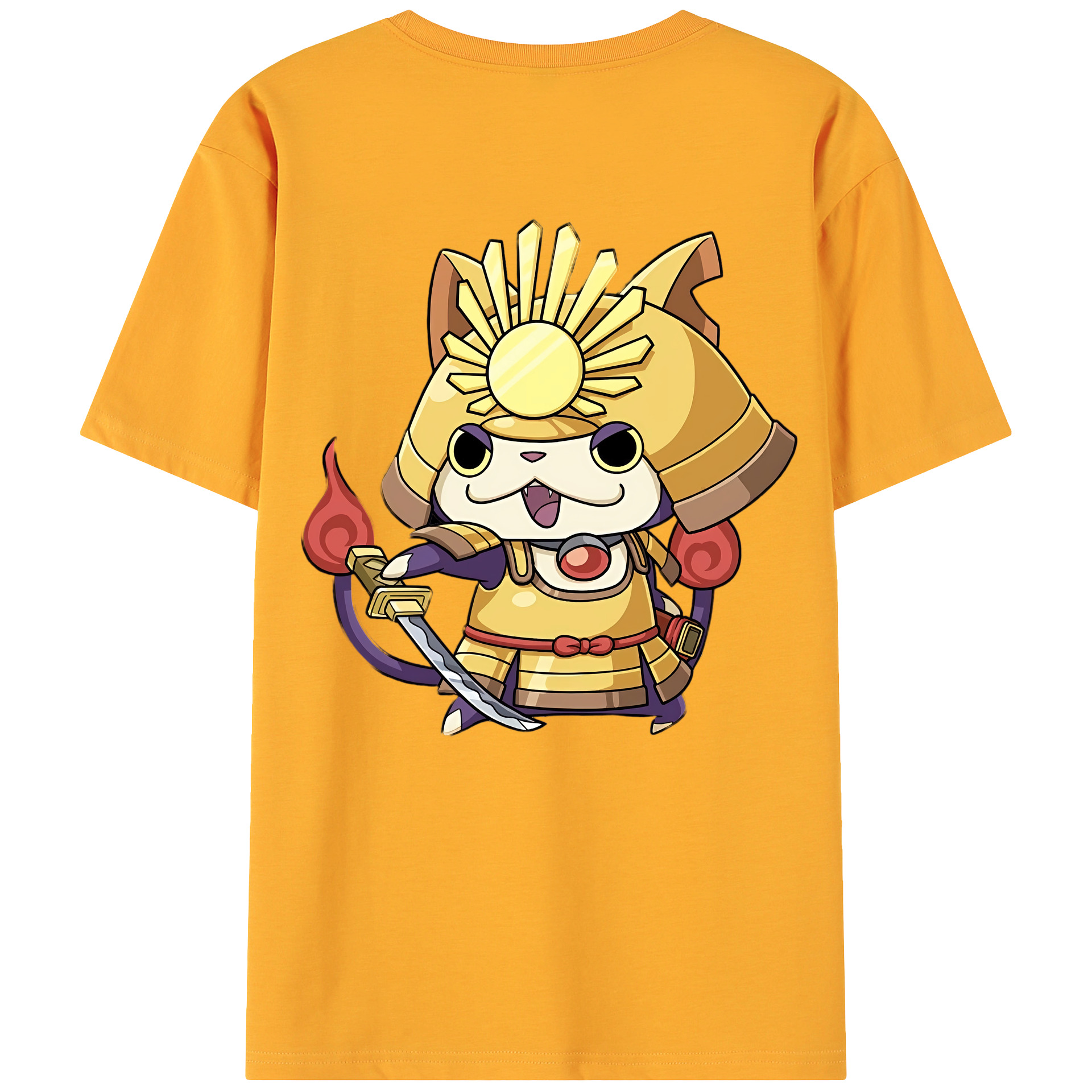 （画像用） 妖怪ウォッチ Yo-kai Watch 綿100％ メンズ半袖Tシャツ（バックプリント） 通気性