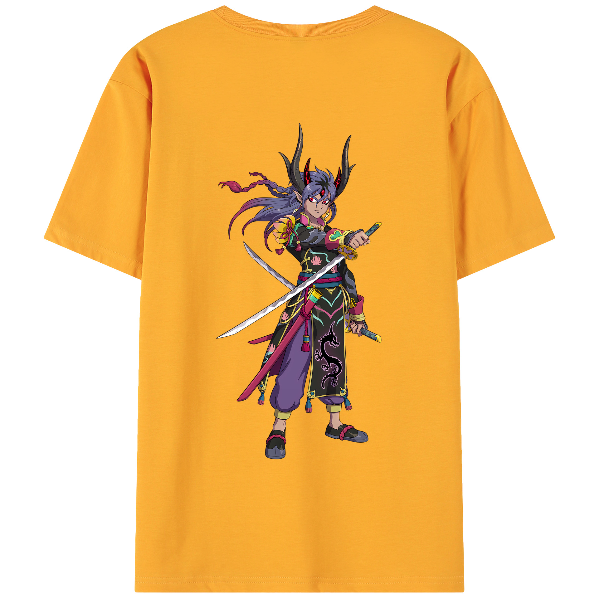 （画像用） 妖怪ウォッチ Yo-kai Watch 綿100％ メンズ半袖Tシャツ（バックプリント） 通気性
