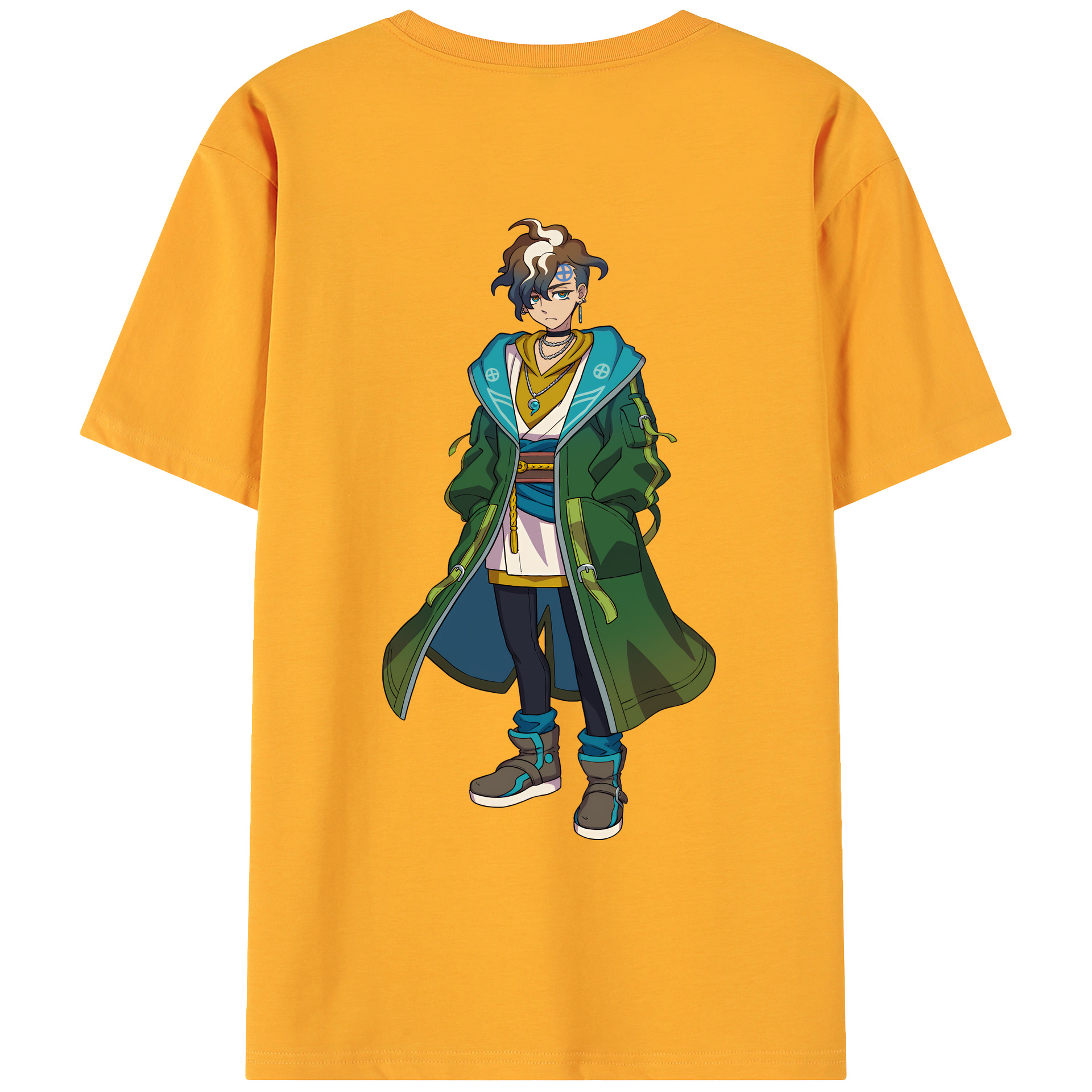 （画像用） 妖怪ウォッチ Yo-kai Watch 綿100％ メンズ半袖Tシャツ（バックプリント） 通気性