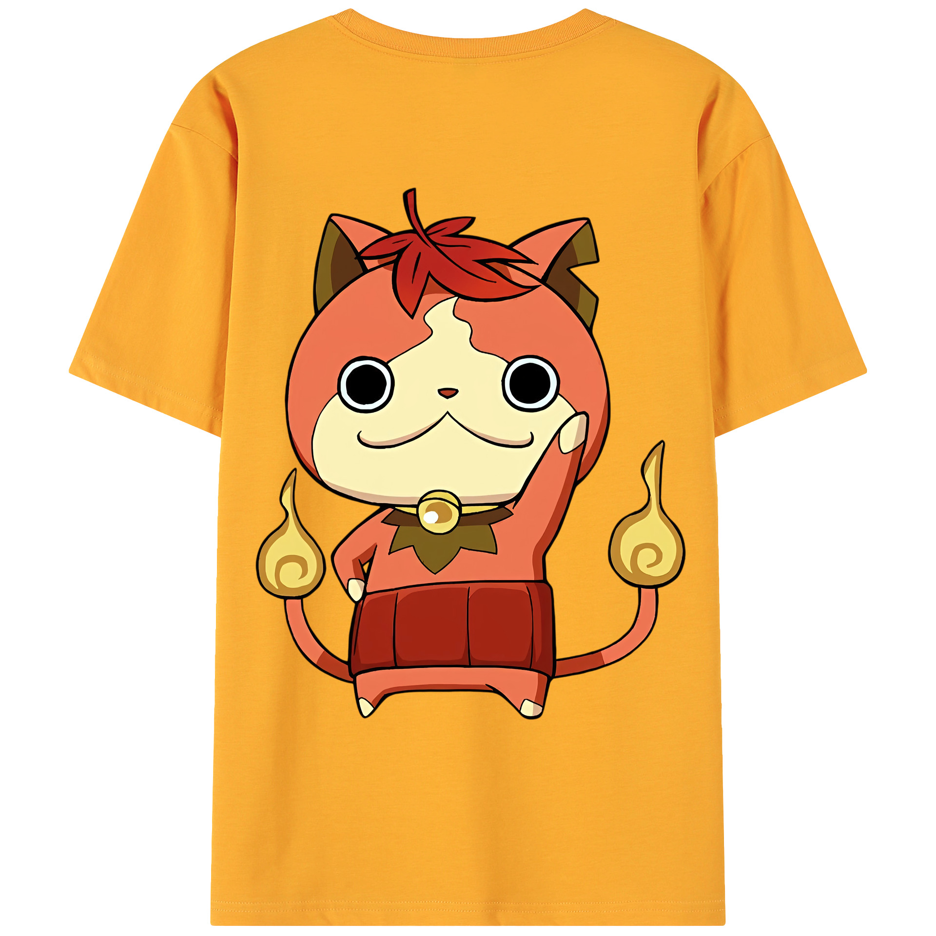 （画像用） 妖怪ウォッチ Yo-kai Watch 綿100％ メンズ半袖Tシャツ（バックプリント） 通気性