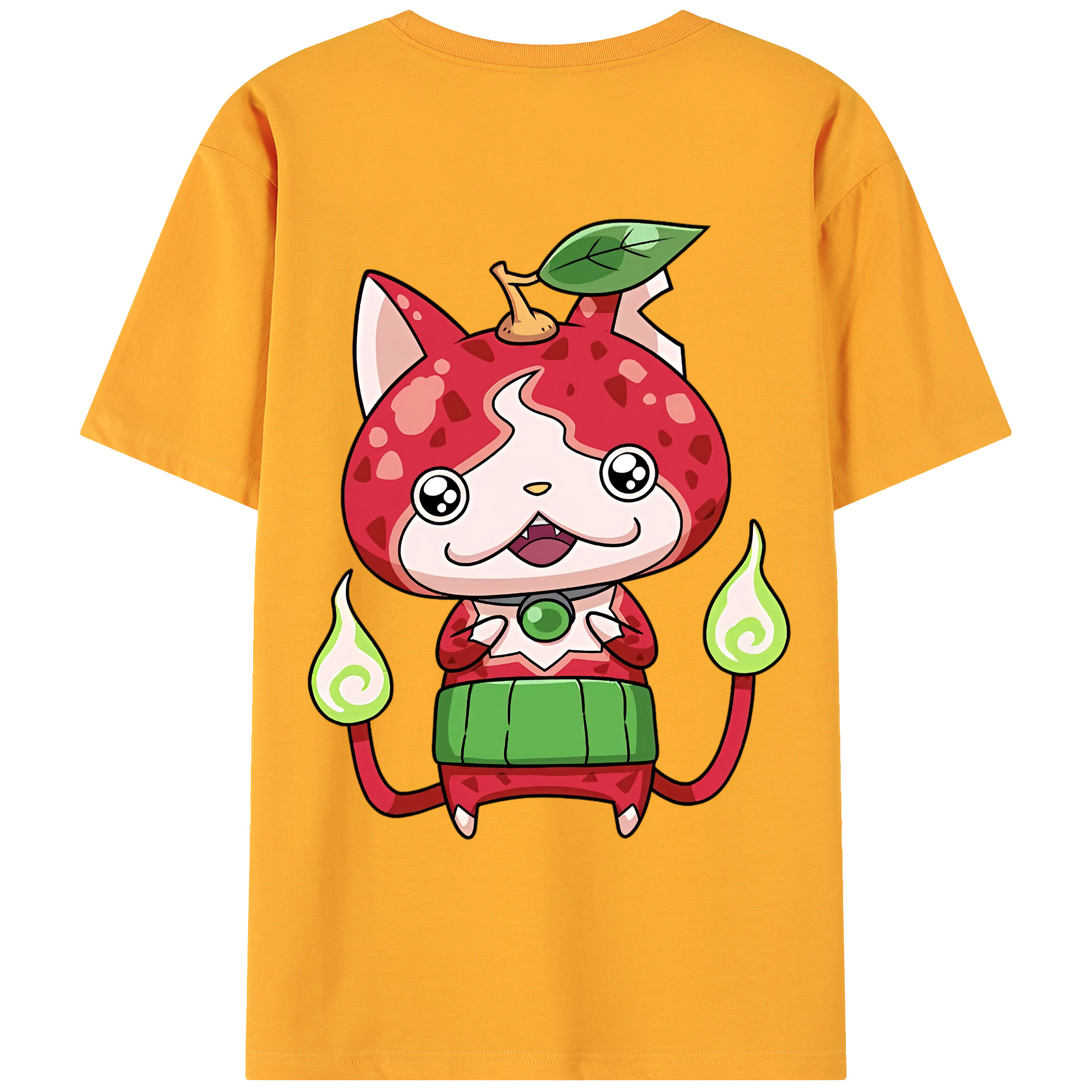 （画像用） 妖怪ウォッチ Yo-kai Watch 綿100％ メンズ半袖Tシャツ（バックプリント） 通気性
