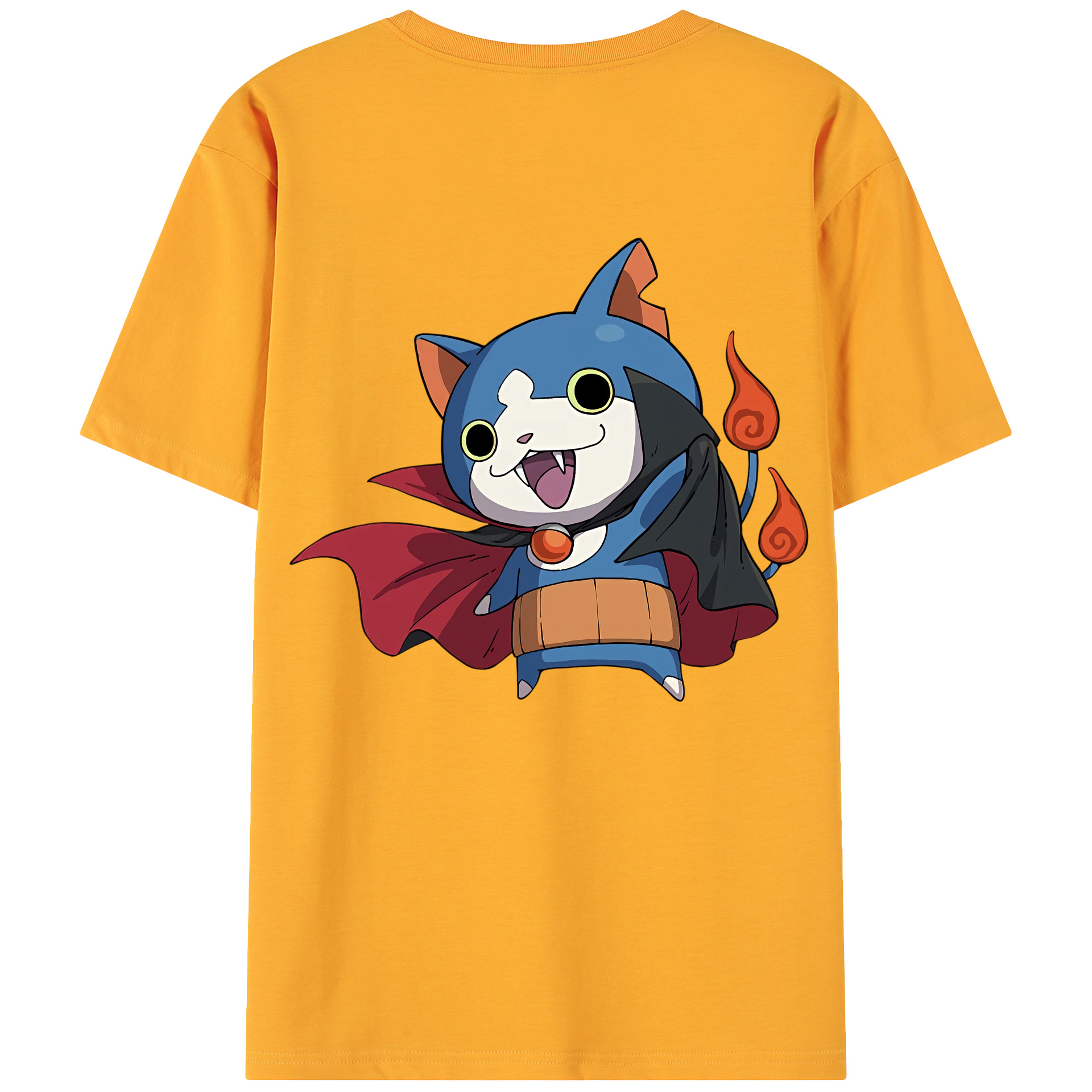 （画像用） 妖怪ウォッチ Yo-kai Watch 綿100％ メンズ半袖Tシャツ（バックプリント） 通気性