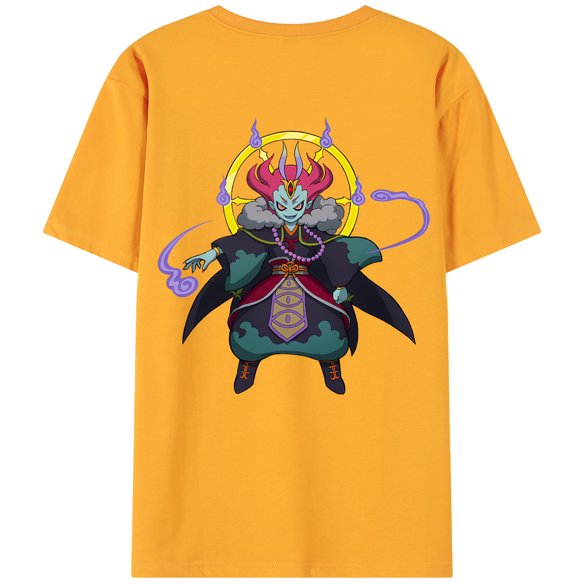 （画像用） 妖怪ウォッチ Yo-kai Watch 綿100％ メンズ半袖Tシャツ（バックプリント） 通気性