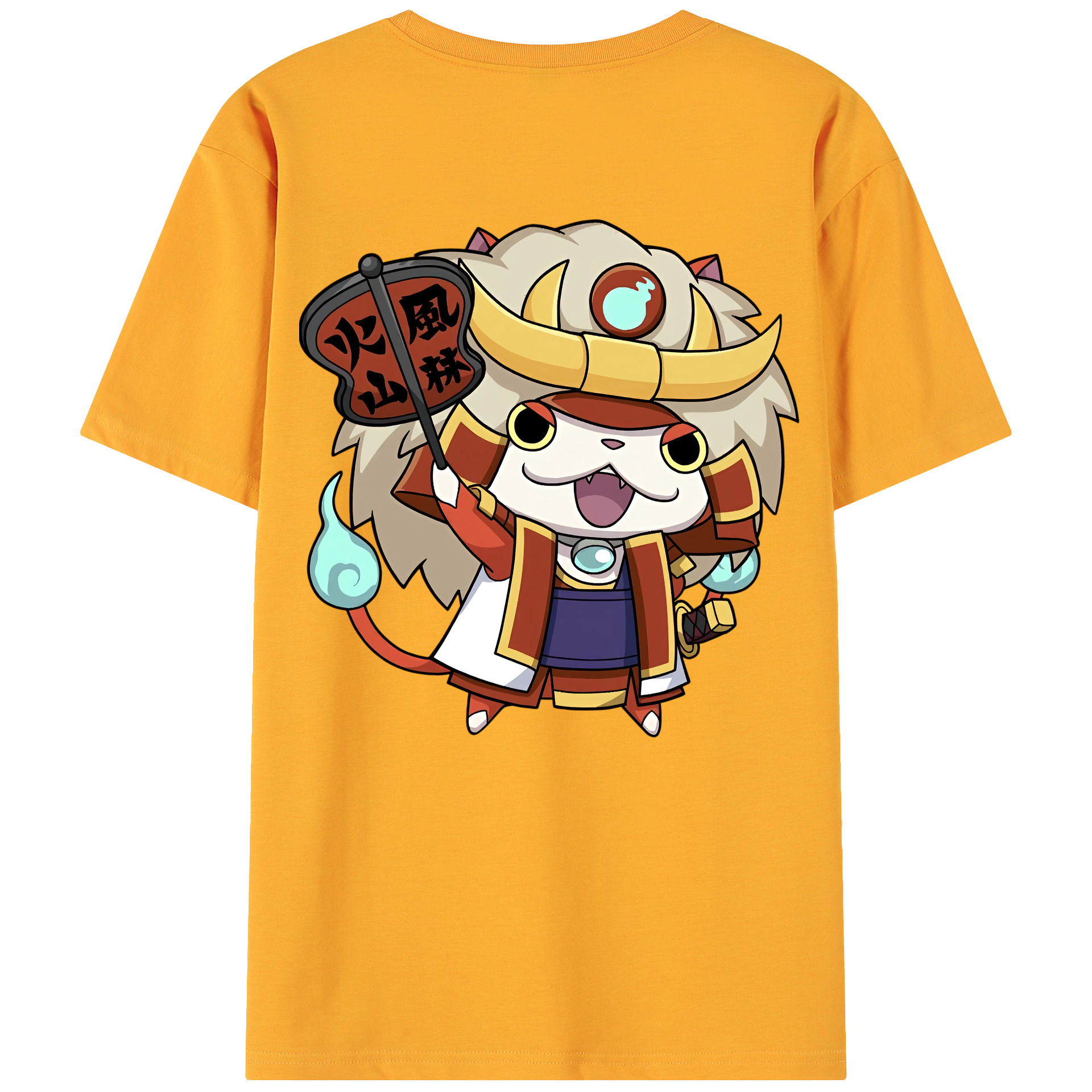 （画像用） 妖怪ウォッチ Yo-kai Watch 綿100％ メンズ半袖Tシャツ（バックプリント） 通気性