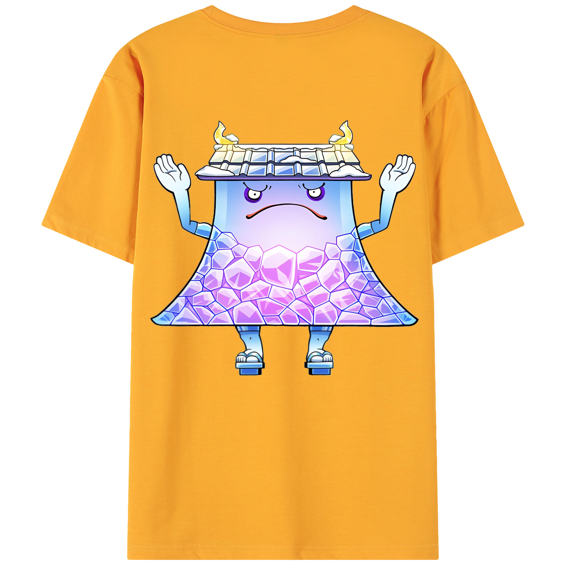 （画像用） 妖怪ウォッチ Yo-kai Watch 綿100％ メンズ半袖Tシャツ（バックプリント） 通気性