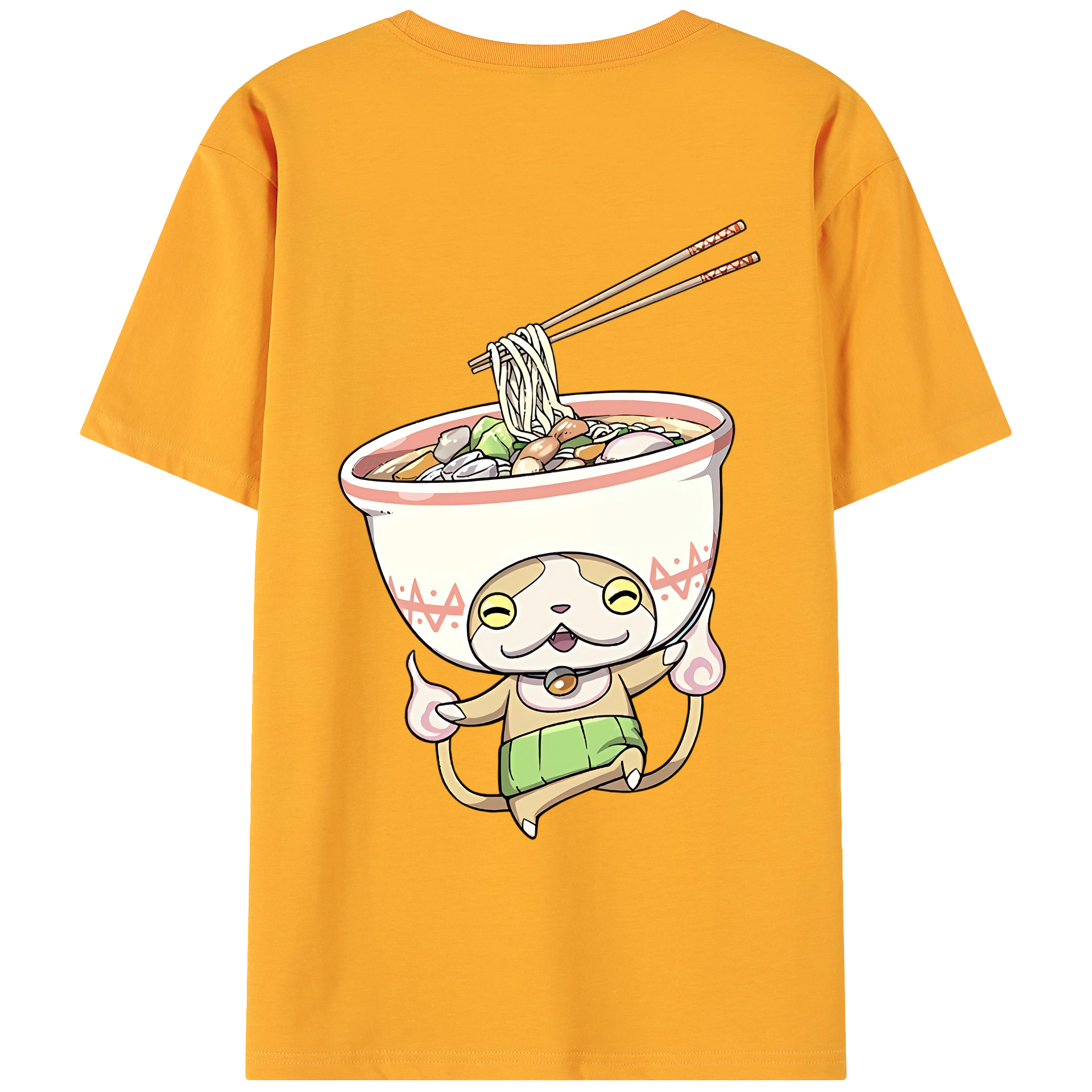 （画像用） 妖怪ウォッチ Yo-kai Watch 綿100％ メンズ半袖Tシャツ（バックプリント） 通気性