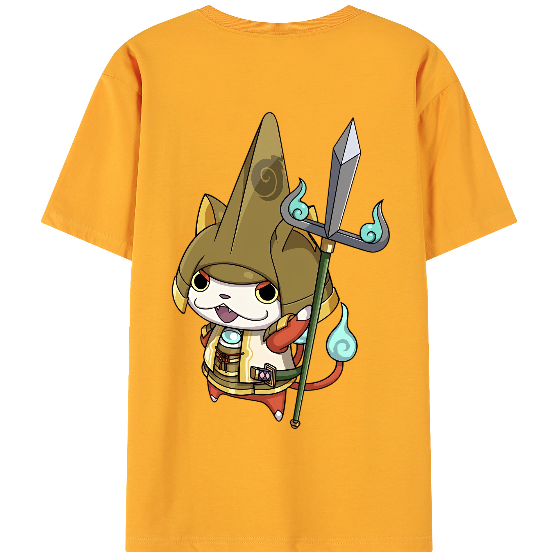 （画像用） 妖怪ウォッチ Yo-kai Watch 綿100％ メンズ半袖Tシャツ（バックプリント） 通気性