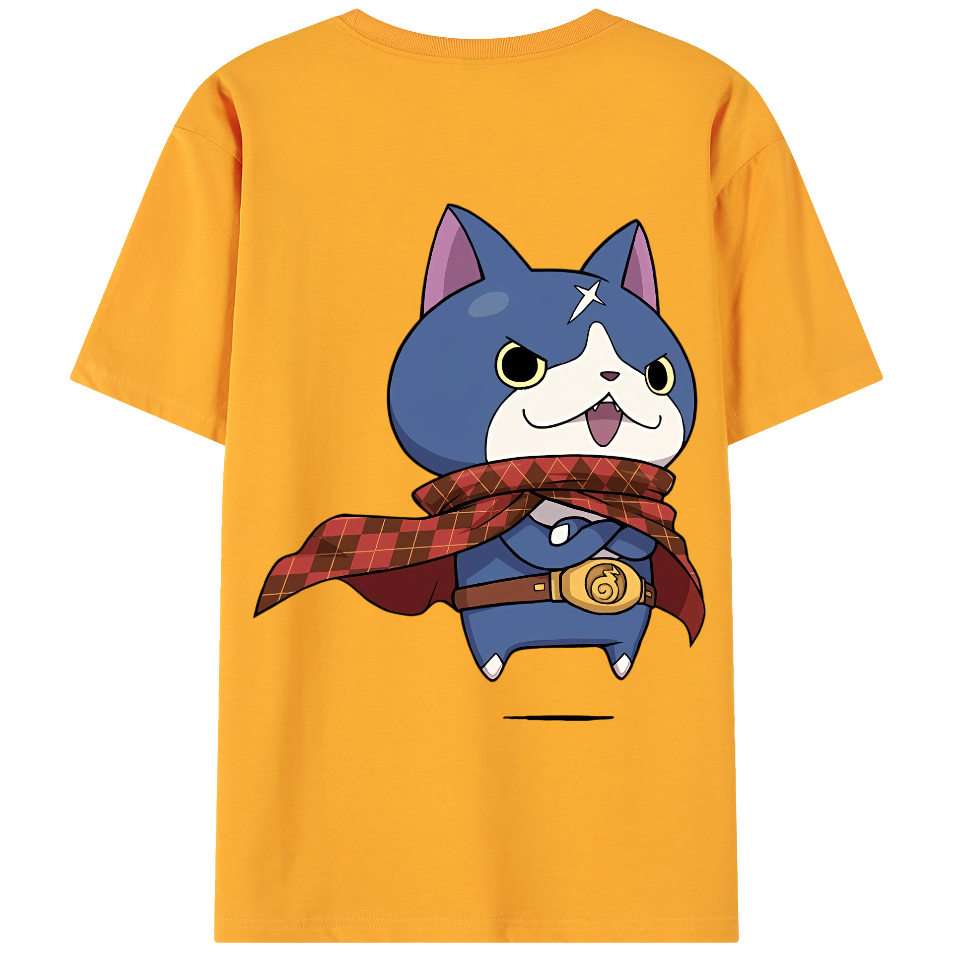（画像用） 妖怪ウォッチ Yo-kai Watch 綿100％ メンズ半袖Tシャツ（バックプリント） 通気性