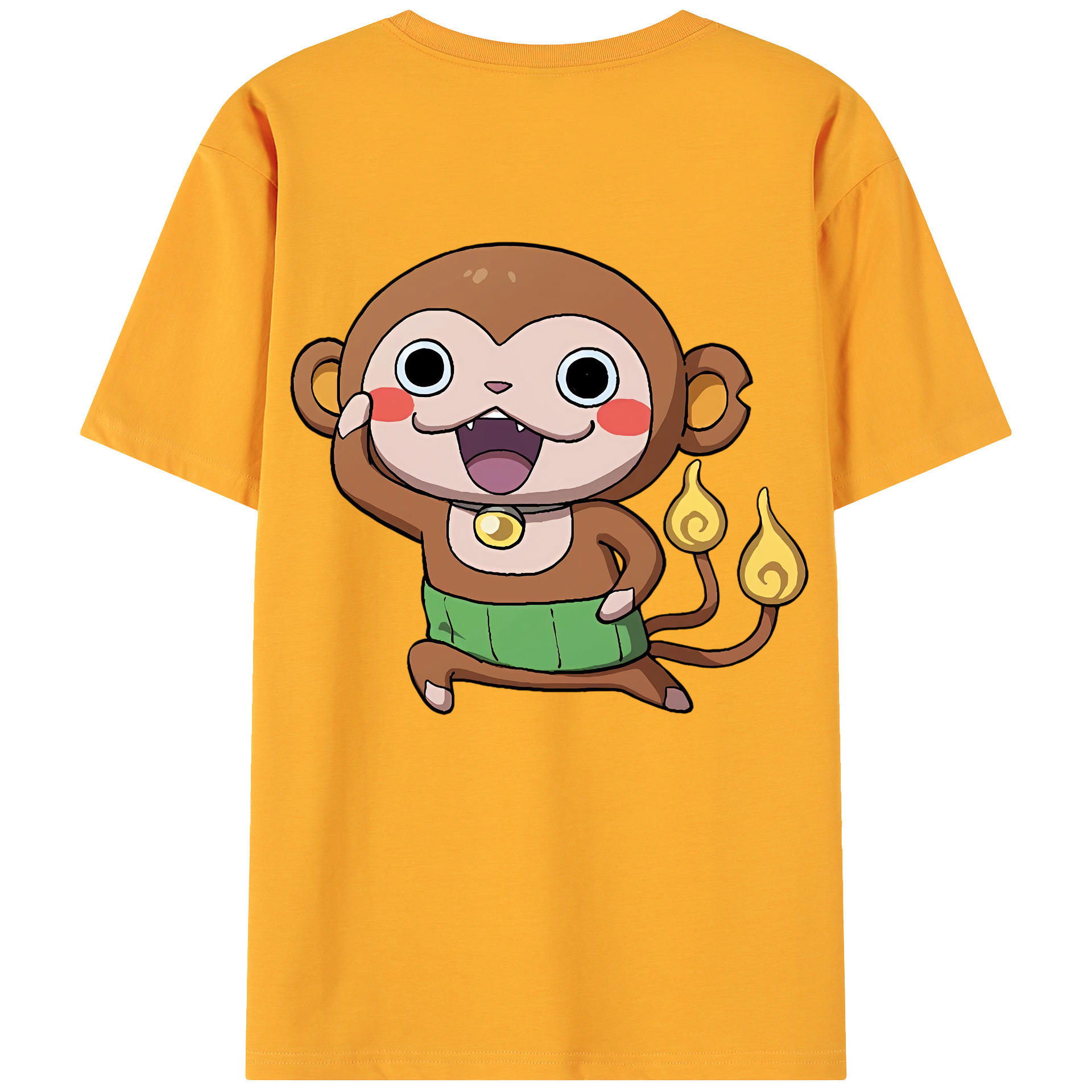 （画像用） 妖怪ウォッチ Yo-kai Watch 綿100％ メンズ半袖Tシャツ（バックプリント） 通気性