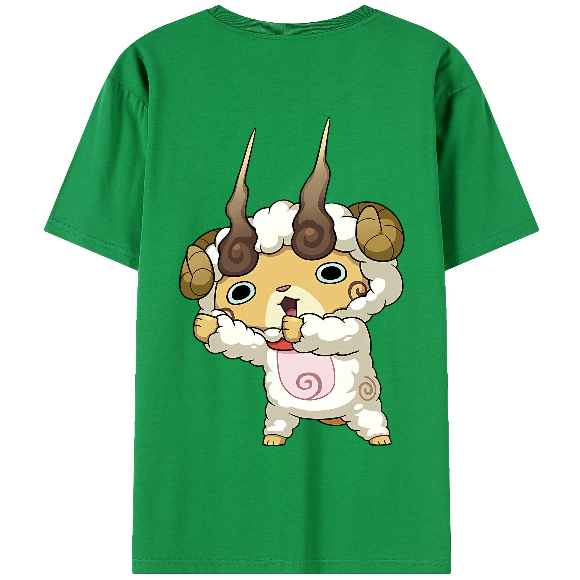 （画像用） 妖怪ウォッチ Yo-kai Watch 綿100％ メンズ半袖Tシャツ（バックプリント） 通気性