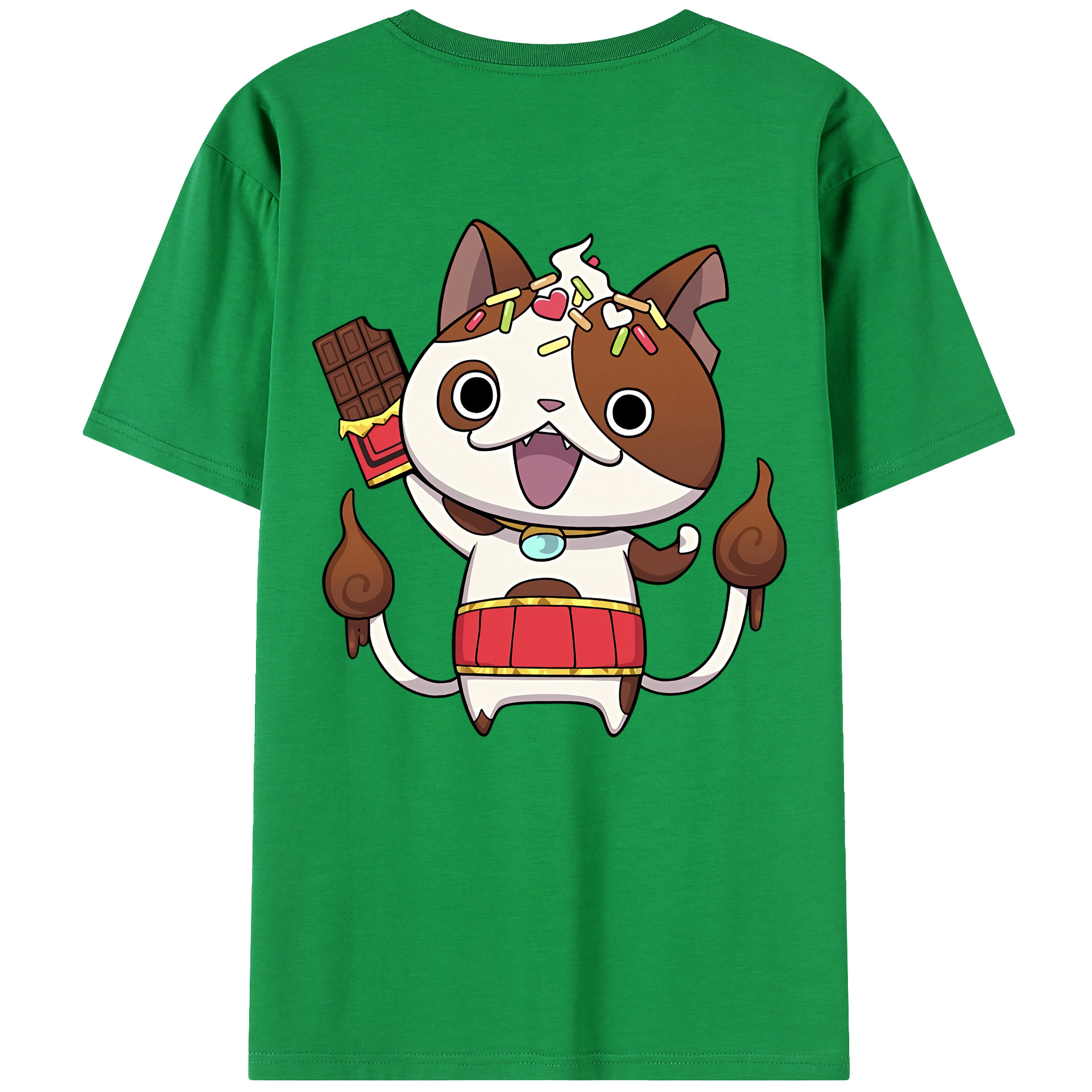 （画像用） 妖怪ウォッチ Yo-kai Watch 綿100％ メンズ半袖Tシャツ（バックプリント） 通気性