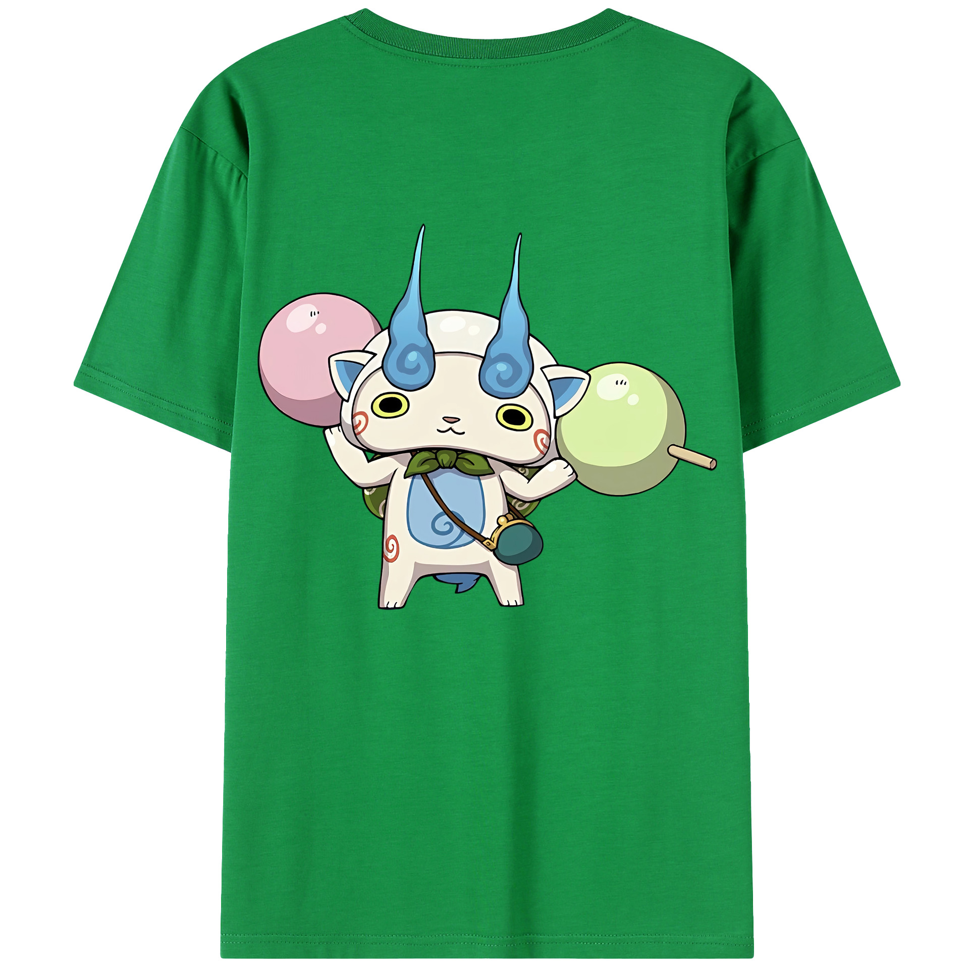 （画像用） 妖怪ウォッチ Yo-kai Watch 綿100％ メンズ半袖Tシャツ（バックプリント） 通気性