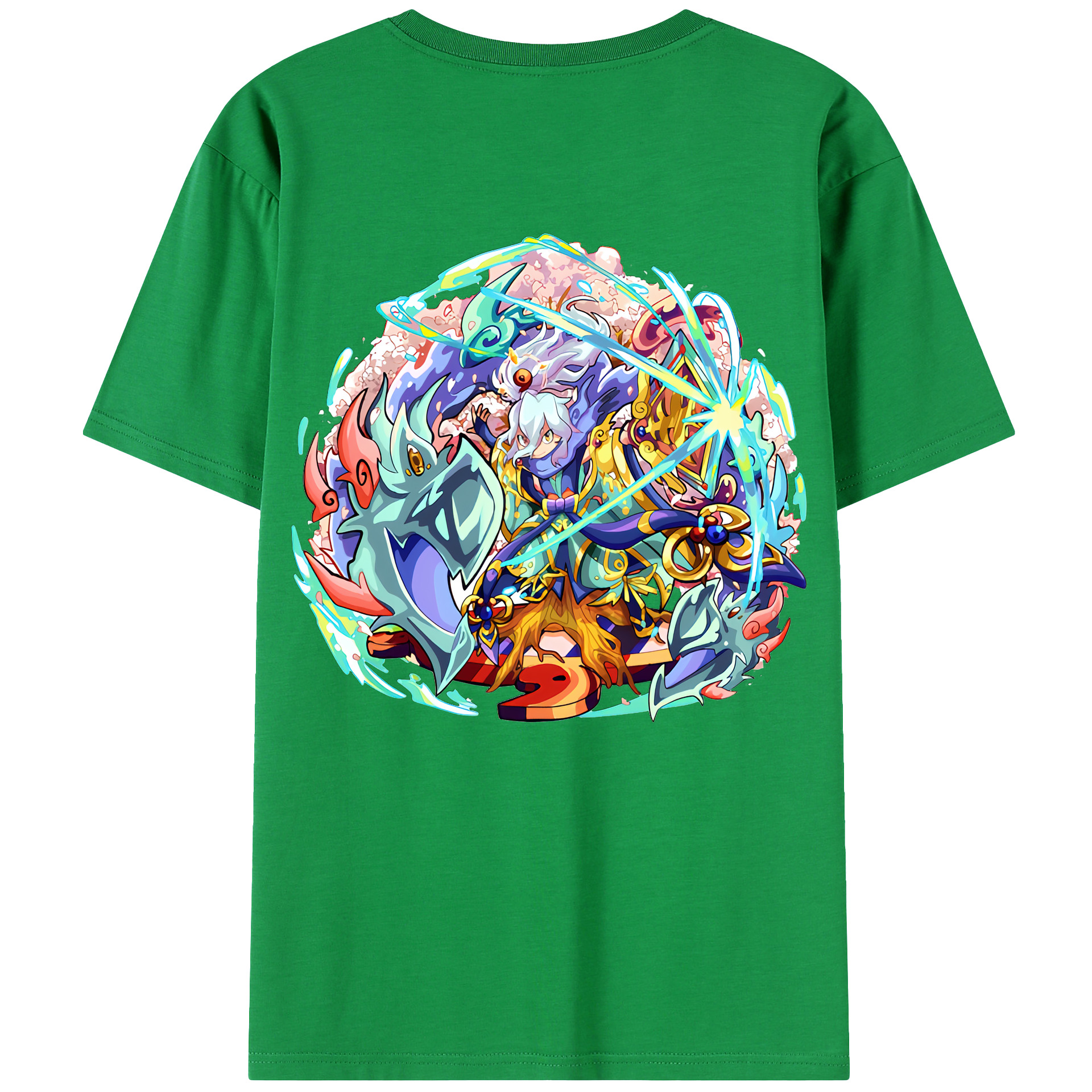 （画像用） 妖怪ウォッチ Yo-kai Watch 綿100％ メンズ半袖Tシャツ（バックプリント） 通気性