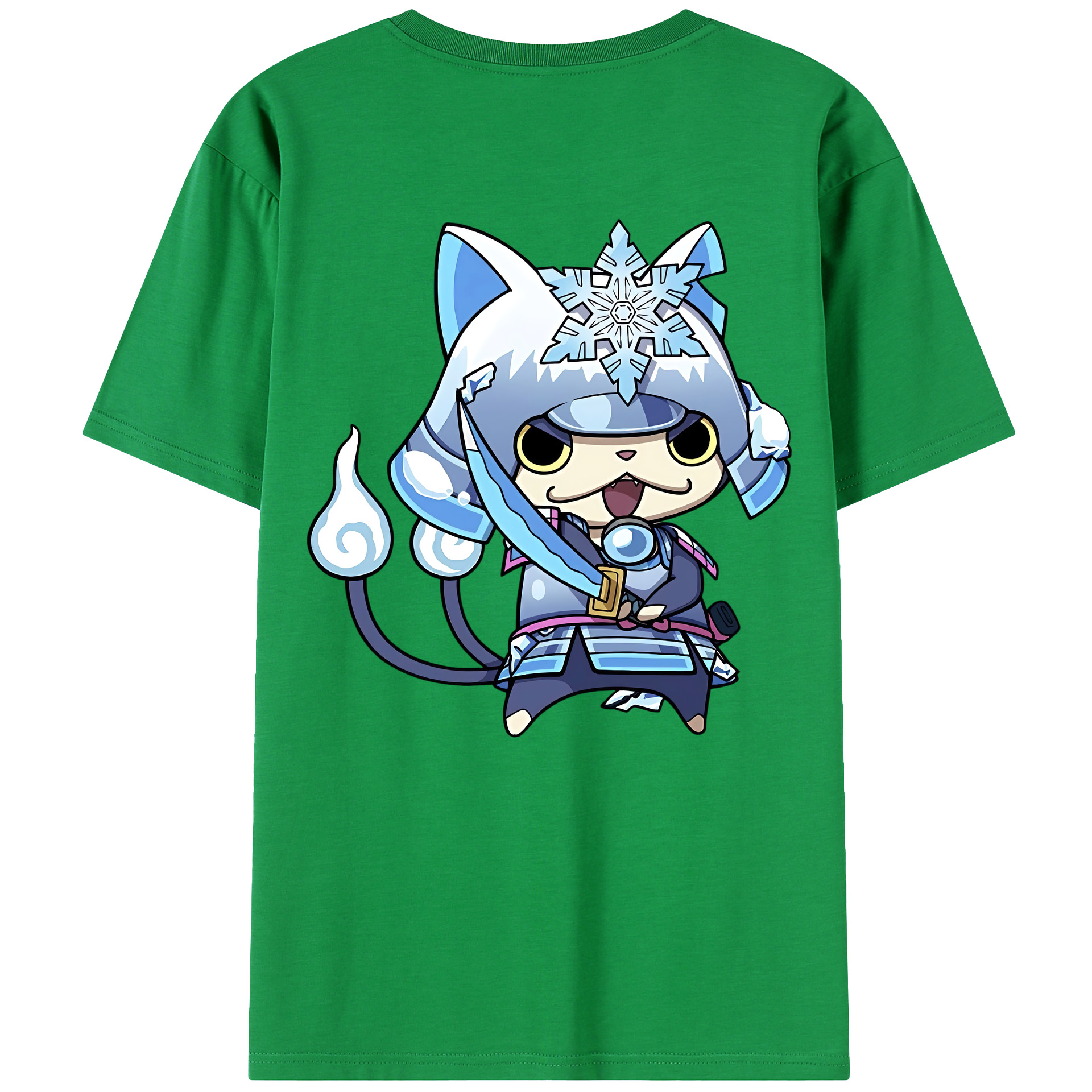 （画像用） 妖怪ウォッチ Yo-kai Watch 綿100％ メンズ半袖Tシャツ（バックプリント） 通気性