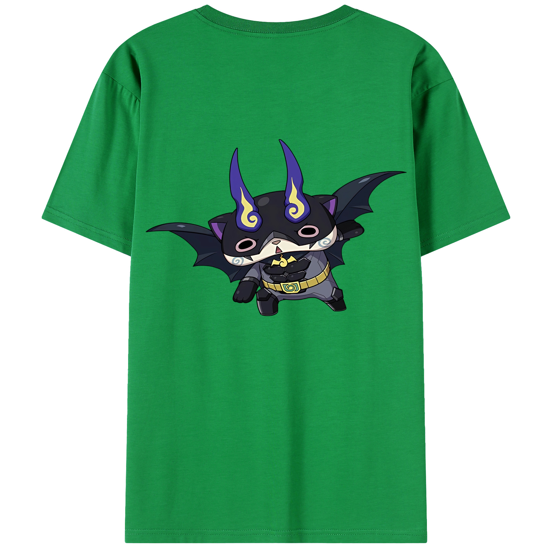 （画像用） 妖怪ウォッチ Yo-kai Watch 綿100％ メンズ半袖Tシャツ（バックプリント） 通気性