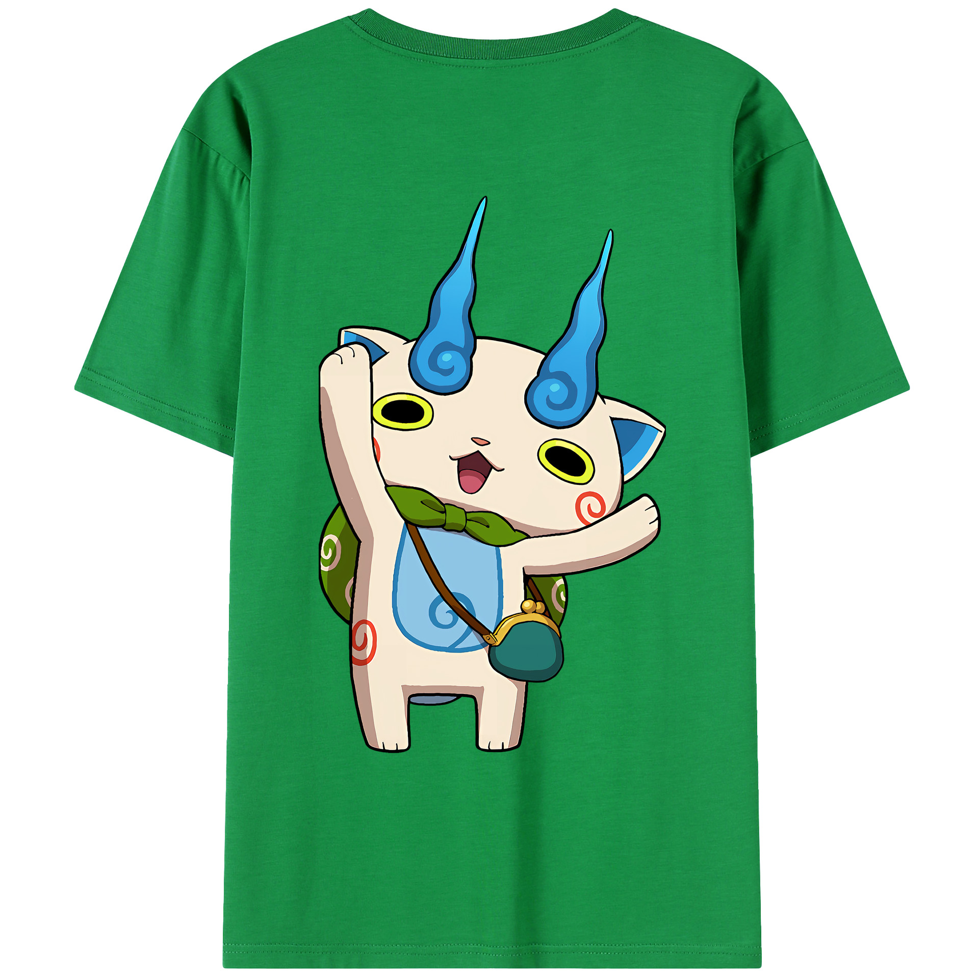 （画像用） 妖怪ウォッチ Yo-kai Watch 綿100％ メンズ半袖Tシャツ（バックプリント） 通気性