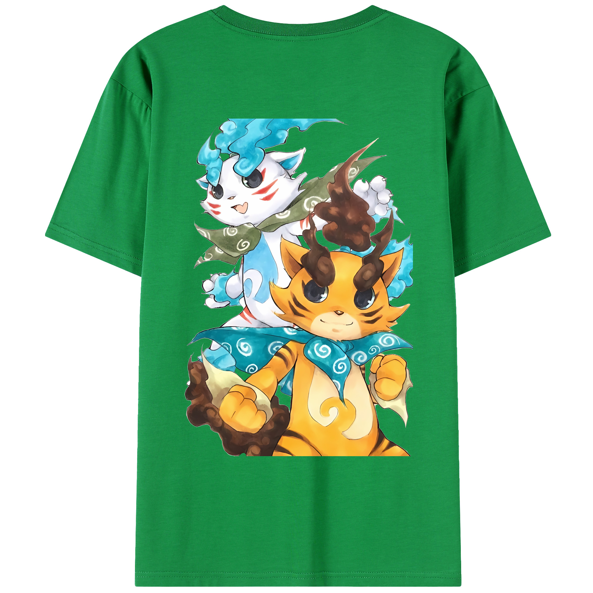 （画像用） 妖怪ウォッチ Yo-kai Watch 綿100％ メンズ半袖Tシャツ（バックプリント） 通気性