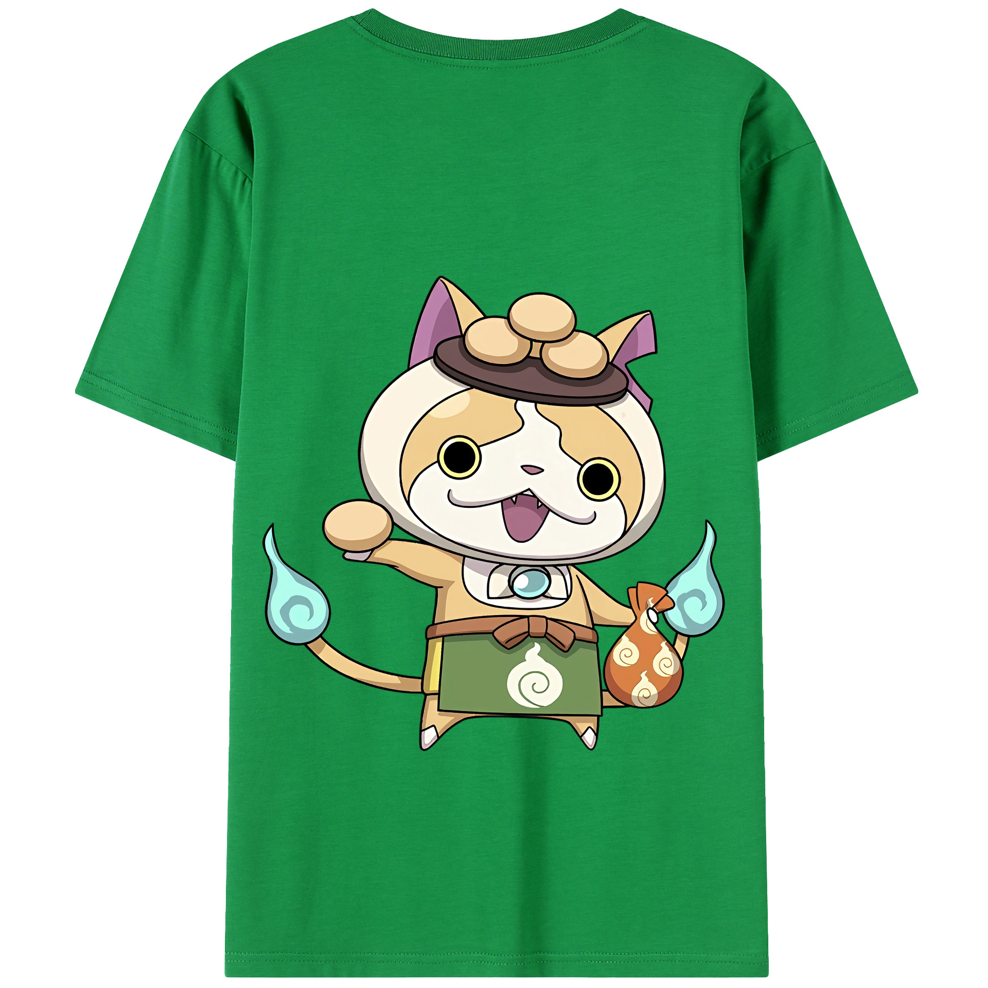 （画像用） 妖怪ウォッチ Yo-kai Watch 綿100％ メンズ半袖Tシャツ（バックプリント） 通気性