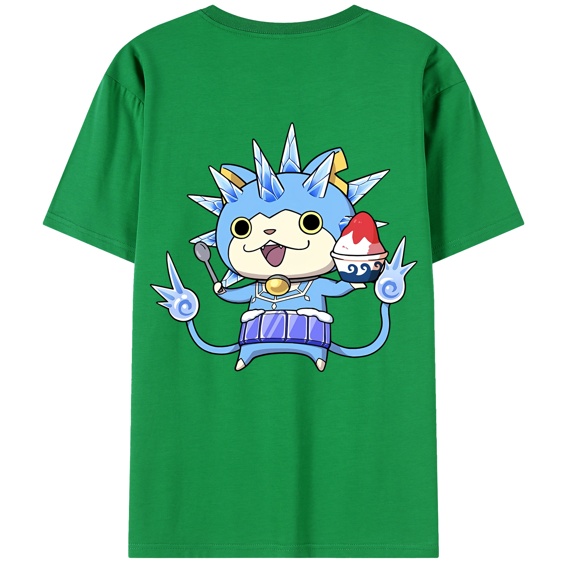 （画像用） 妖怪ウォッチ Yo-kai Watch 綿100％ メンズ半袖Tシャツ（バックプリント） 通気性
