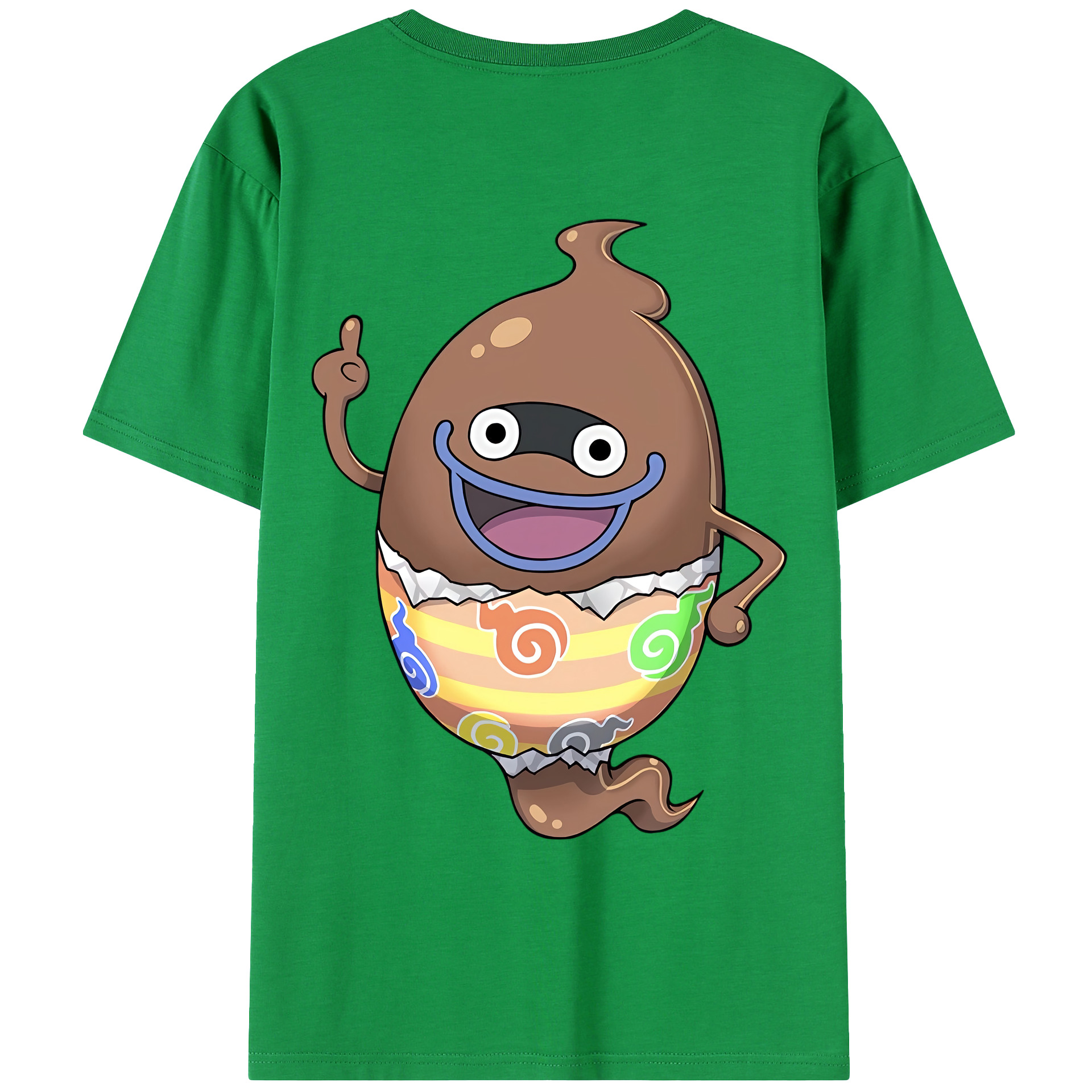 （画像用） 妖怪ウォッチ Yo-kai Watch 綿100％ メンズ半袖Tシャツ（バックプリント） 通気性