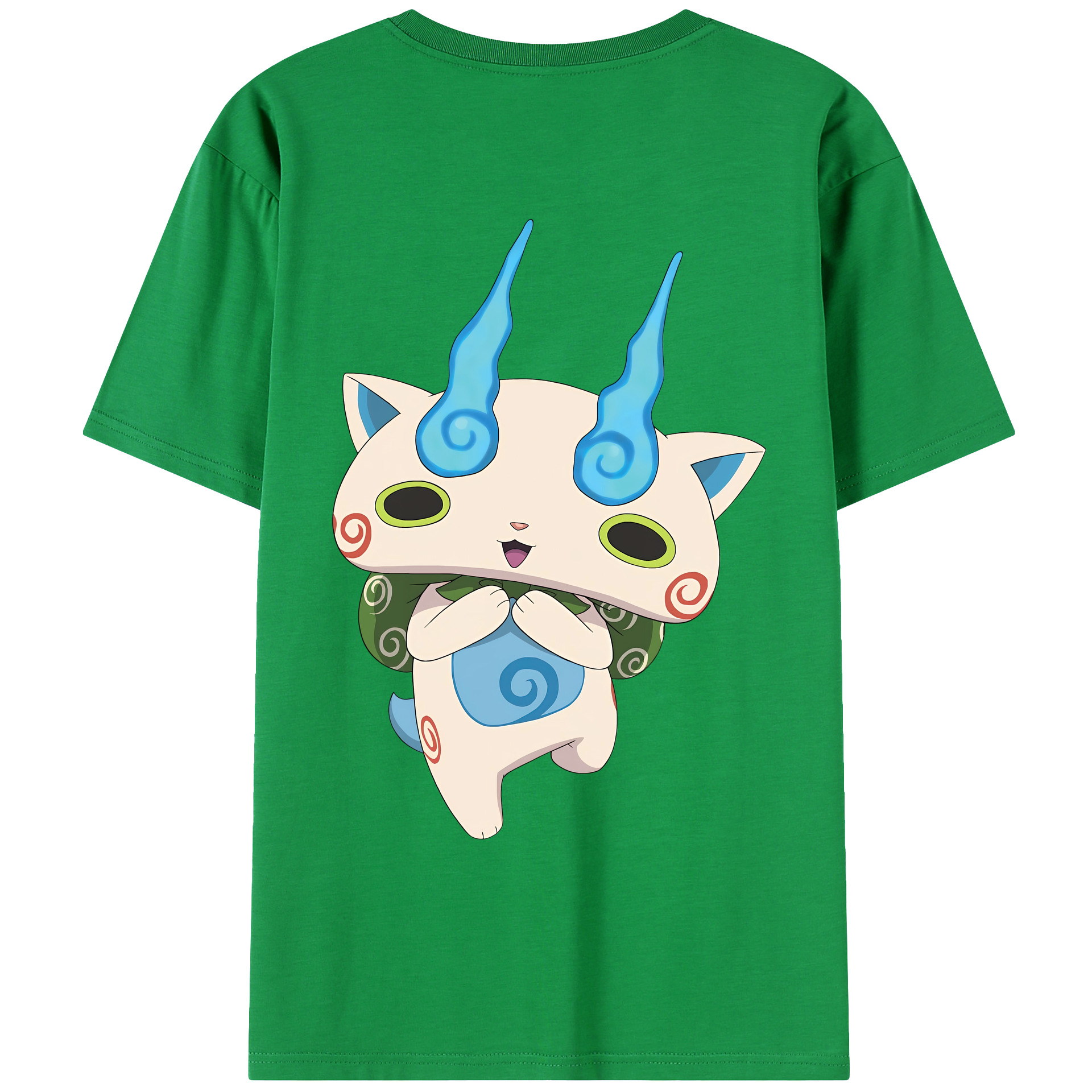 （画像用） 妖怪ウォッチ Yo-kai Watch 綿100％ メンズ半袖Tシャツ（バックプリント） 通気性