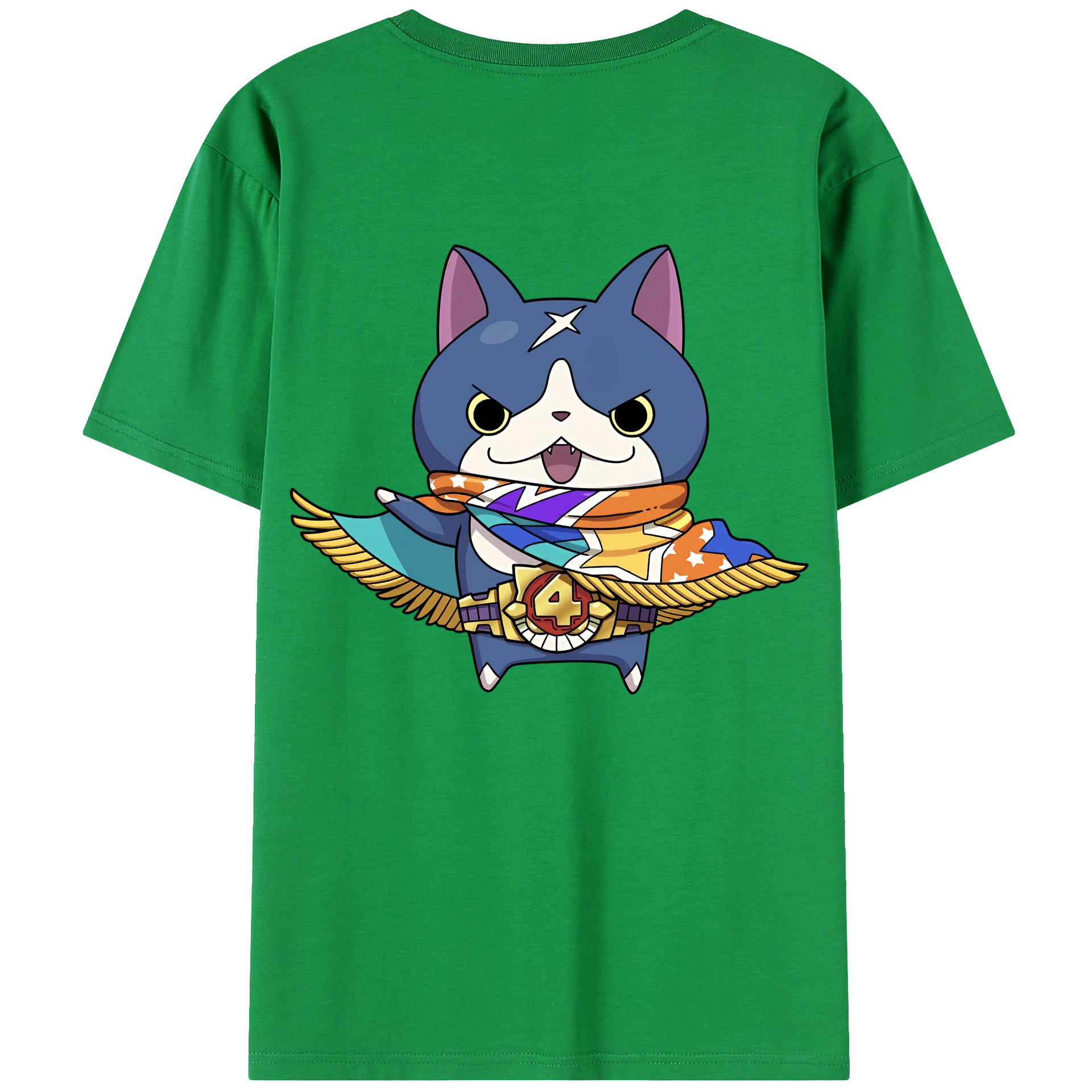 （画像用） 妖怪ウォッチ Yo-kai Watch 綿100％ メンズ半袖Tシャツ（バックプリント） 通気性