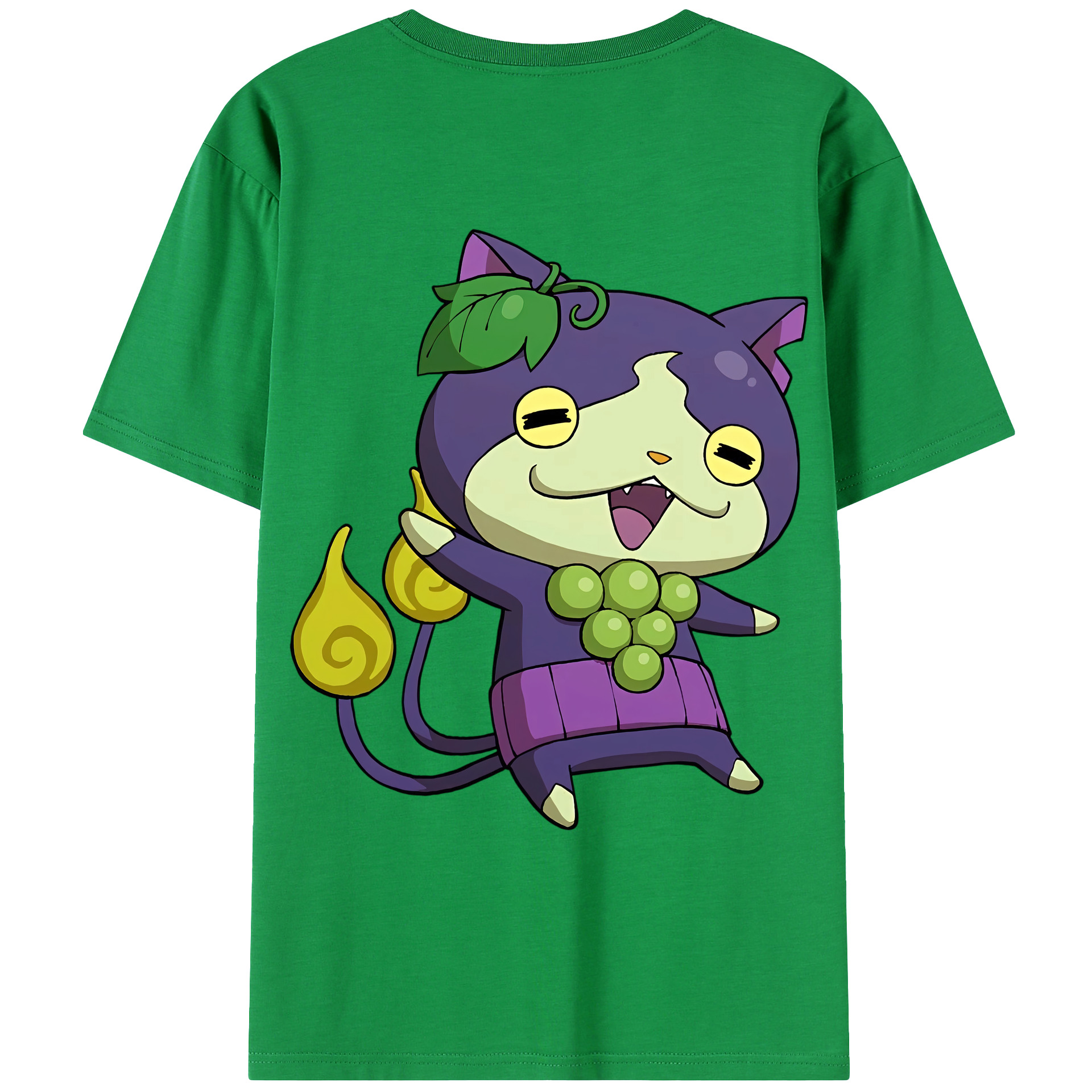 （画像用） 妖怪ウォッチ Yo-kai Watch 綿100％ メンズ半袖Tシャツ（バックプリント） 通気性