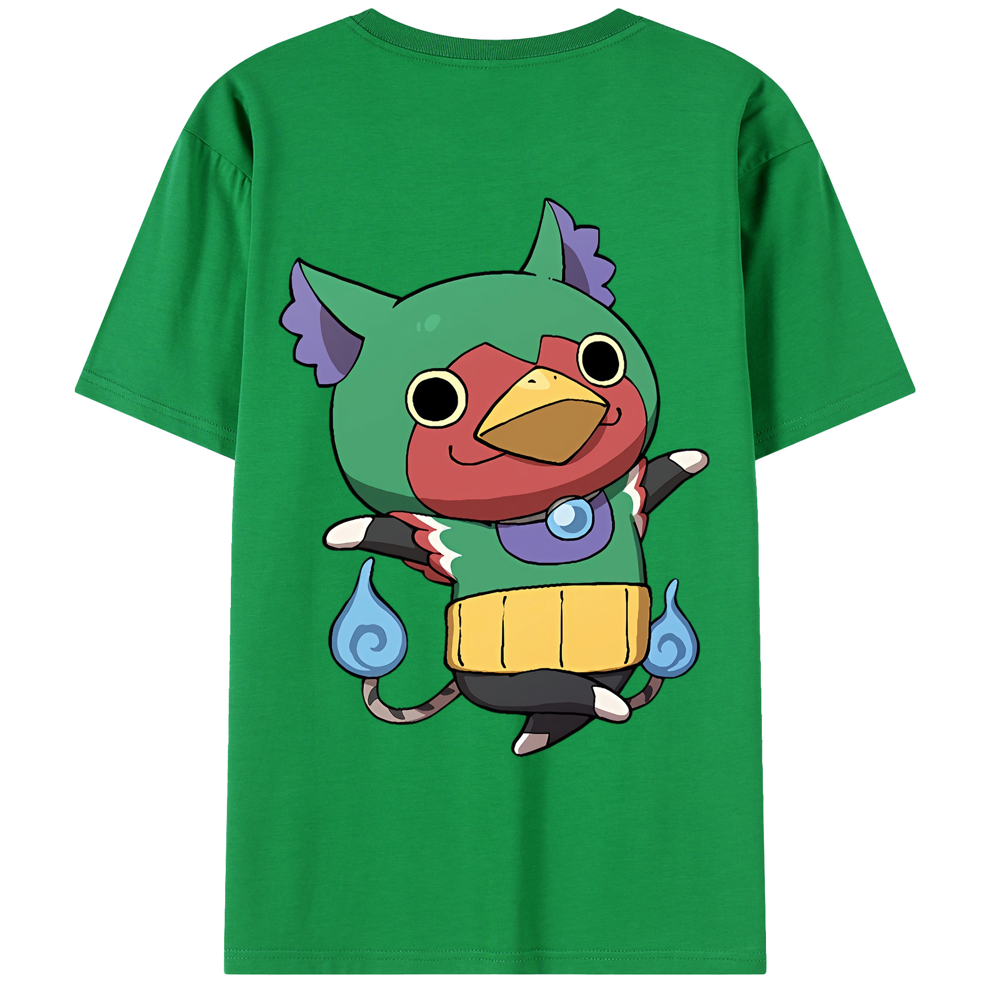 （画像用） 妖怪ウォッチ Yo-kai Watch 綿100％ メンズ半袖Tシャツ（バックプリント） 通気性