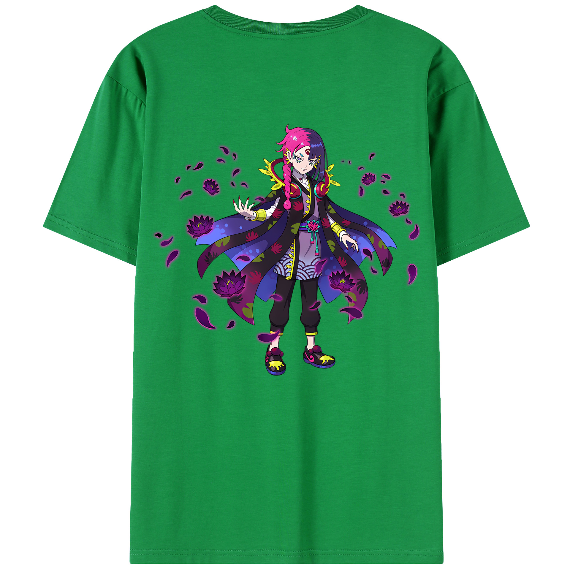 （画像用） 妖怪ウォッチ Yo-kai Watch 綿100％ メンズ半袖Tシャツ（バックプリント） 通気性