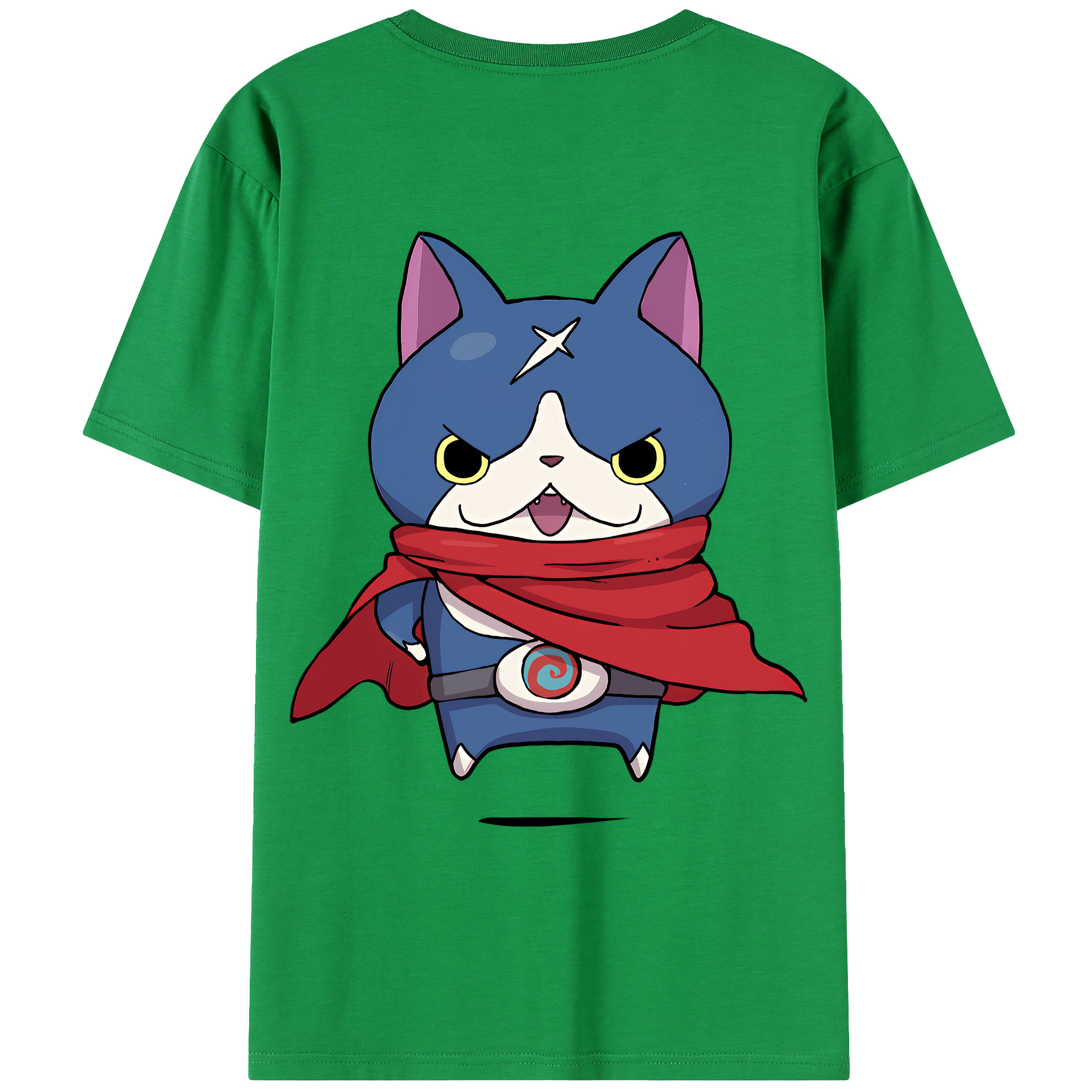 （画像用） 妖怪ウォッチ Yo-kai Watch 綿100％ メンズ半袖Tシャツ（バックプリント） 通気性