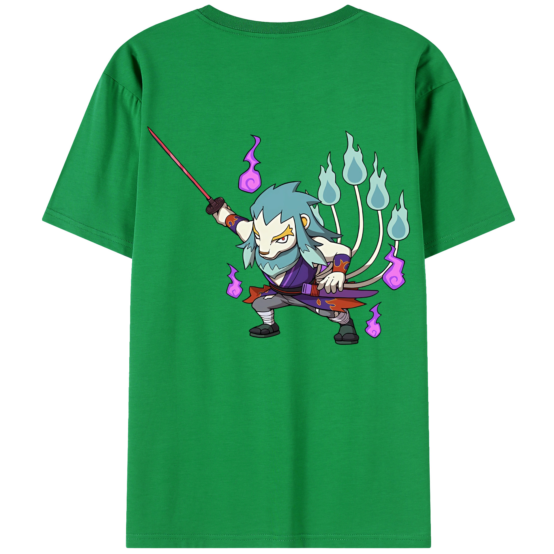 （画像用） 妖怪ウォッチ Yo-kai Watch 綿100％ メンズ半袖Tシャツ（バックプリント） 通気性