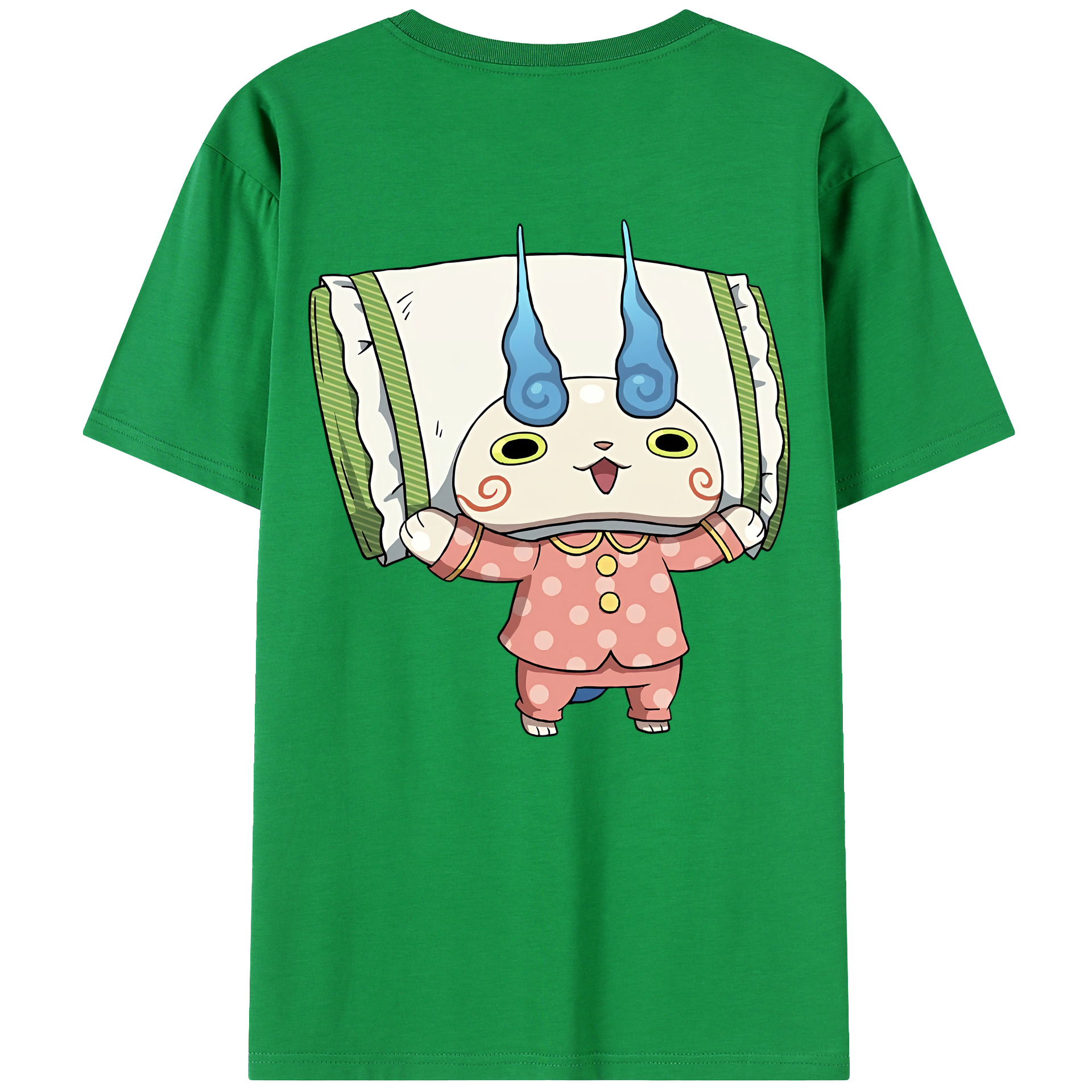 （画像用） 妖怪ウォッチ Yo-kai Watch 綿100％ メンズ半袖Tシャツ（バックプリント） 通気性