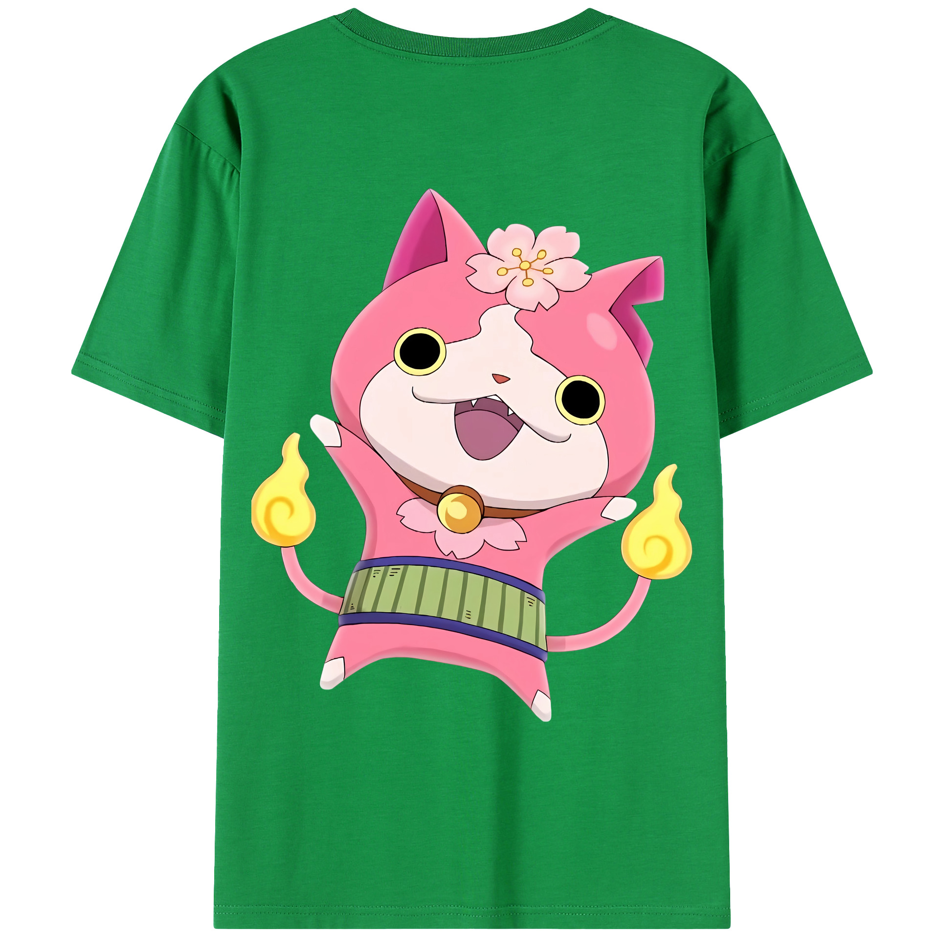 （画像用） 妖怪ウォッチ Yo-kai Watch 綿100％ メンズ半袖Tシャツ（バックプリント） 通気性