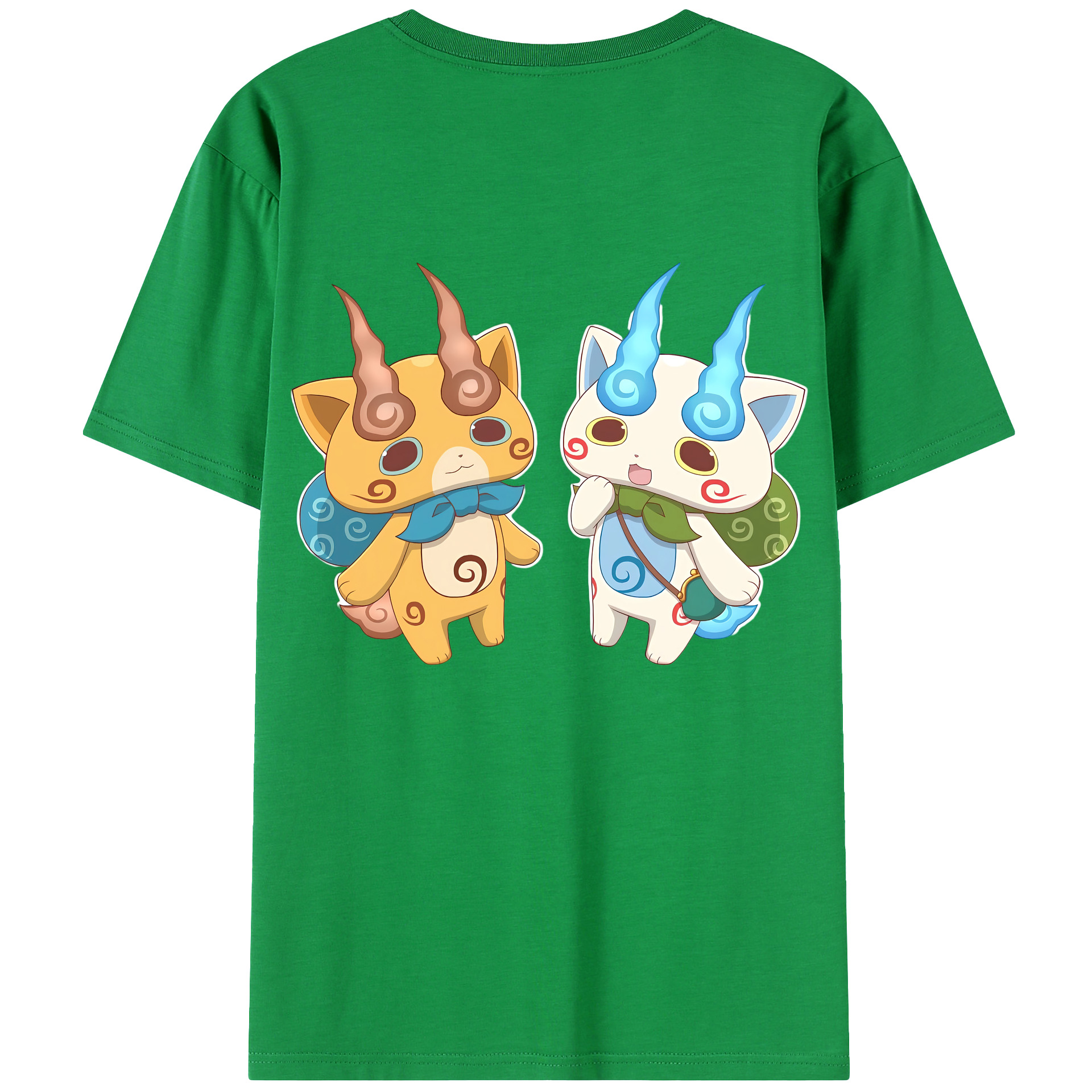（画像用） 妖怪ウォッチ Yo-kai Watch 綿100％ メンズ半袖Tシャツ（バックプリント） 通気性