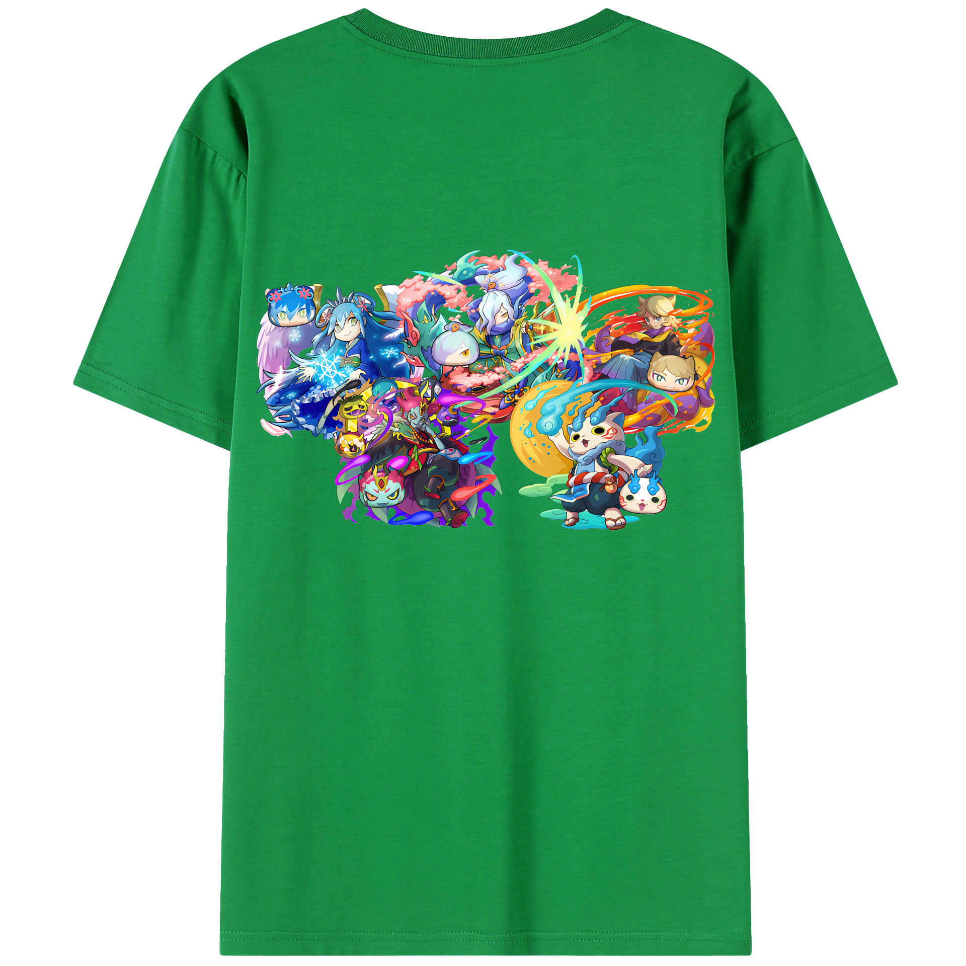（画像用） 妖怪ウォッチ Yo-kai Watch 綿100％ メンズ半袖Tシャツ（バックプリント） 通気性
