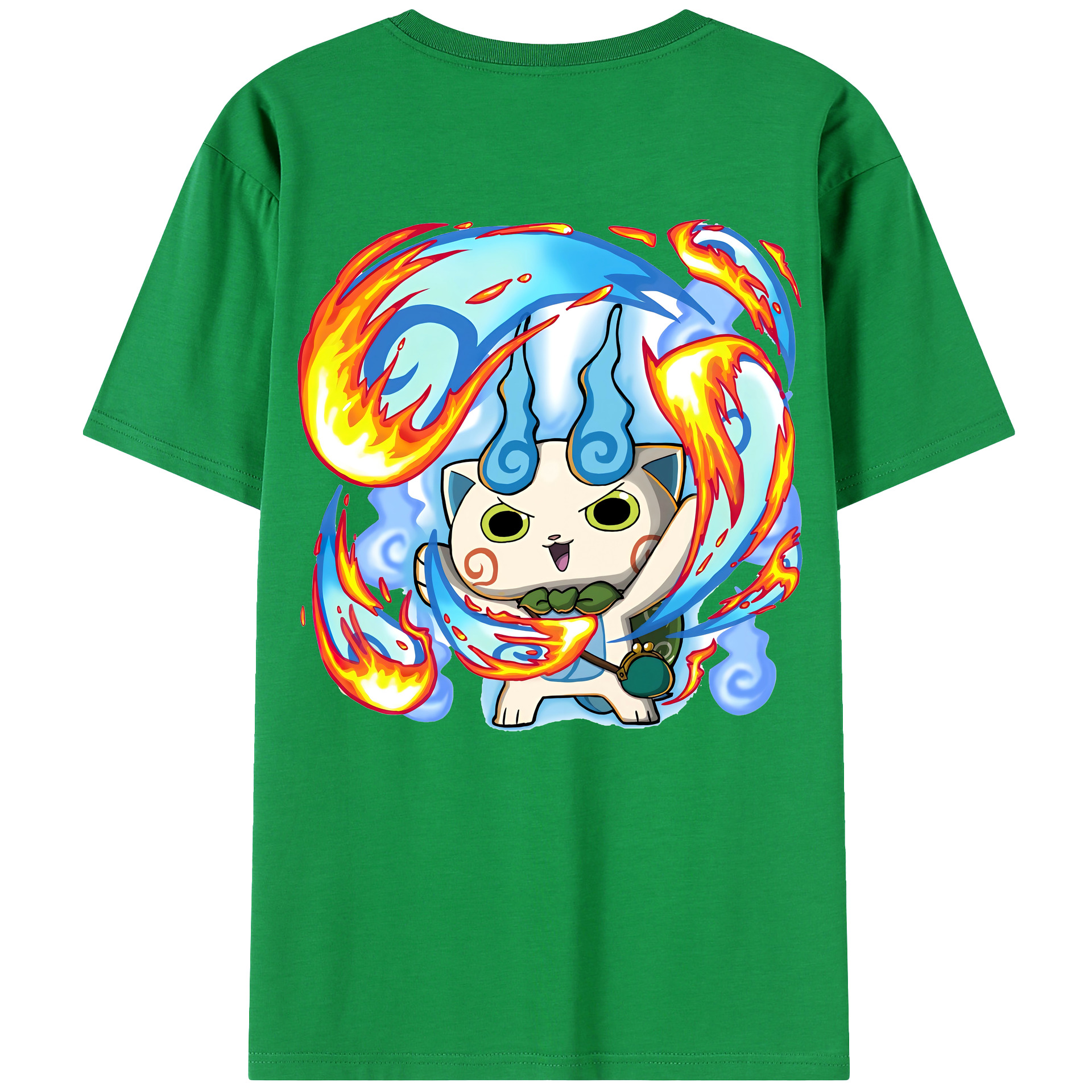 （画像用） 妖怪ウォッチ Yo-kai Watch 綿100％ メンズ半袖Tシャツ（バックプリント） 通気性