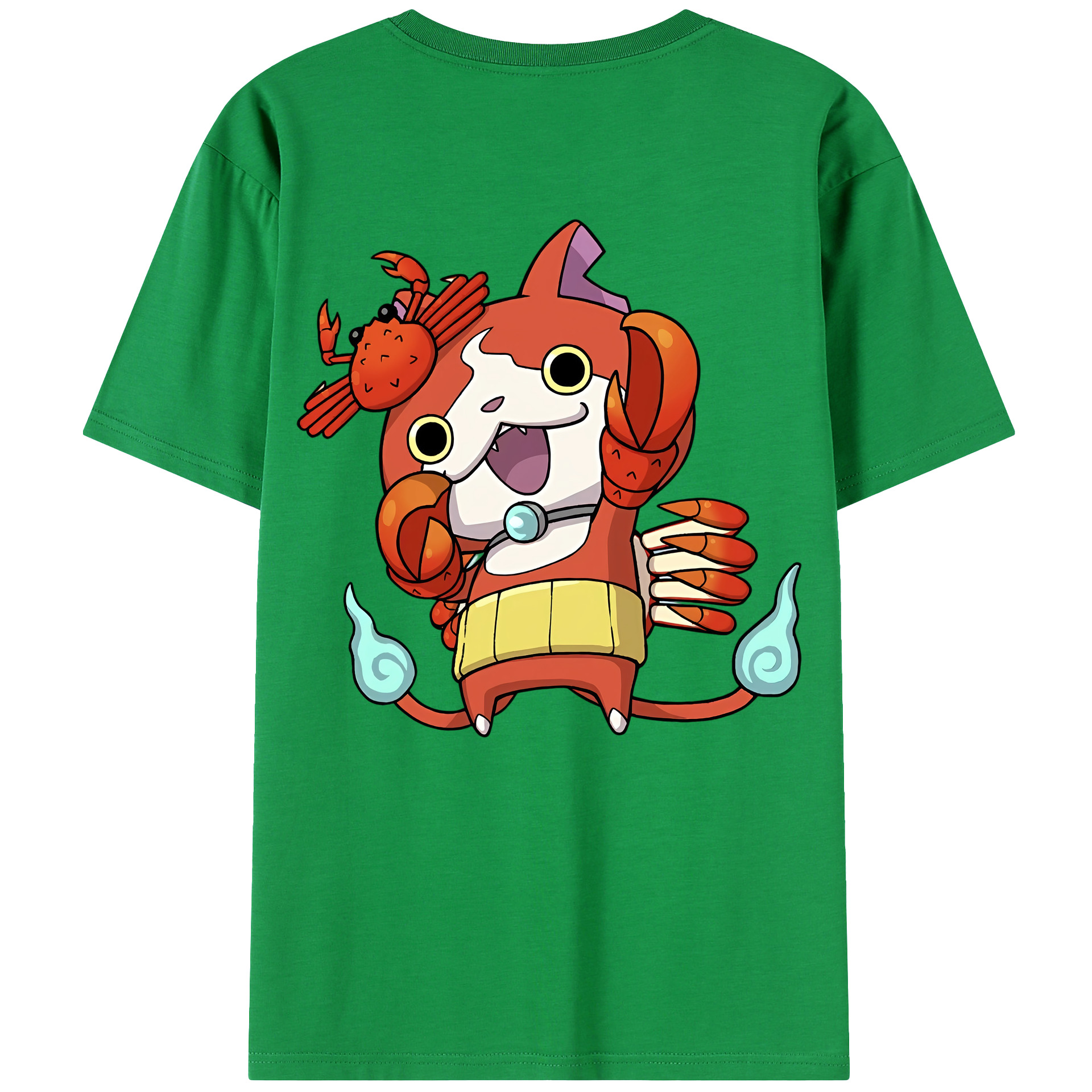 （画像用） 妖怪ウォッチ Yo-kai Watch 綿100％ メンズ半袖Tシャツ（バックプリント） 通気性