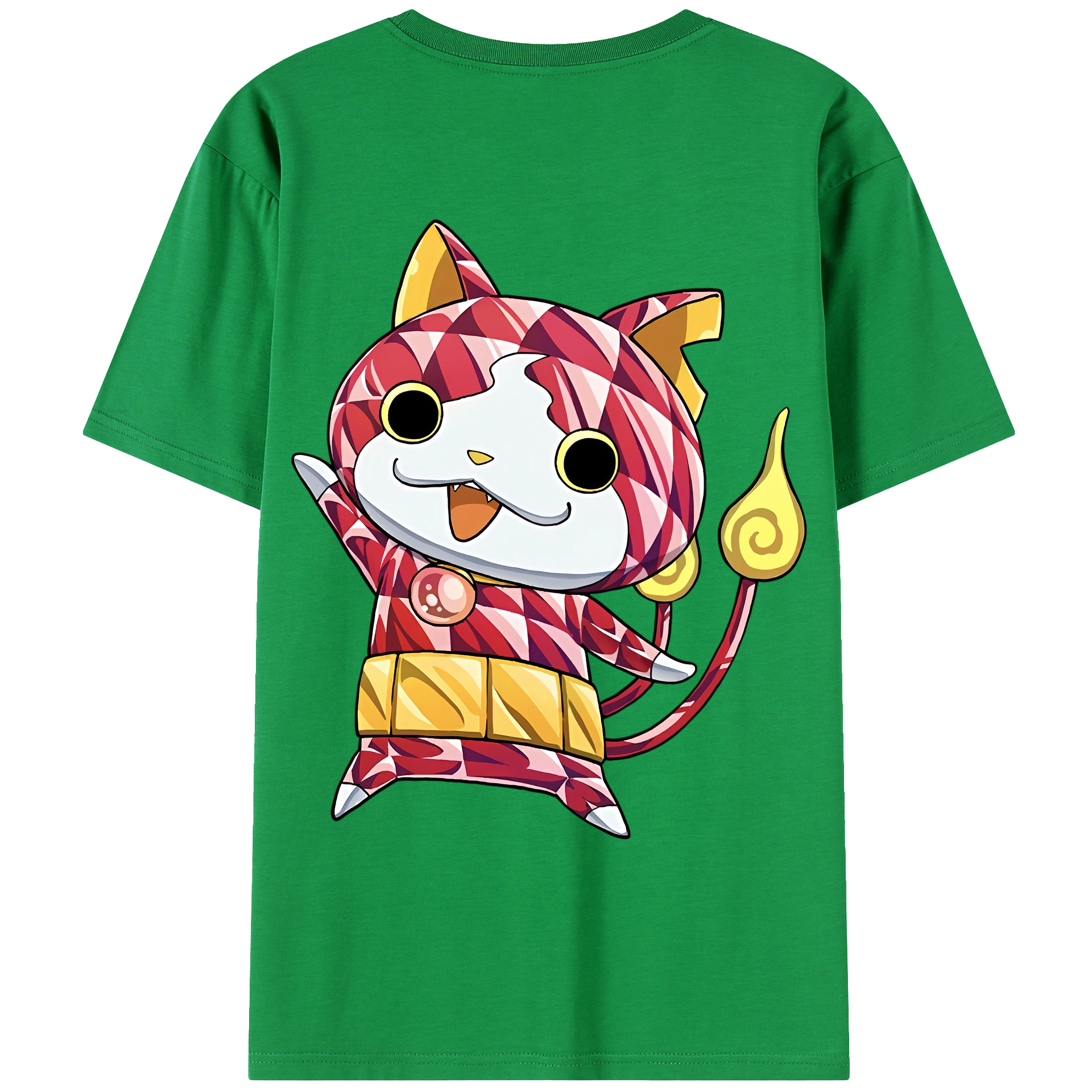 （画像用） 妖怪ウォッチ Yo-kai Watch 綿100％ メンズ半袖Tシャツ（バックプリント） 通気性