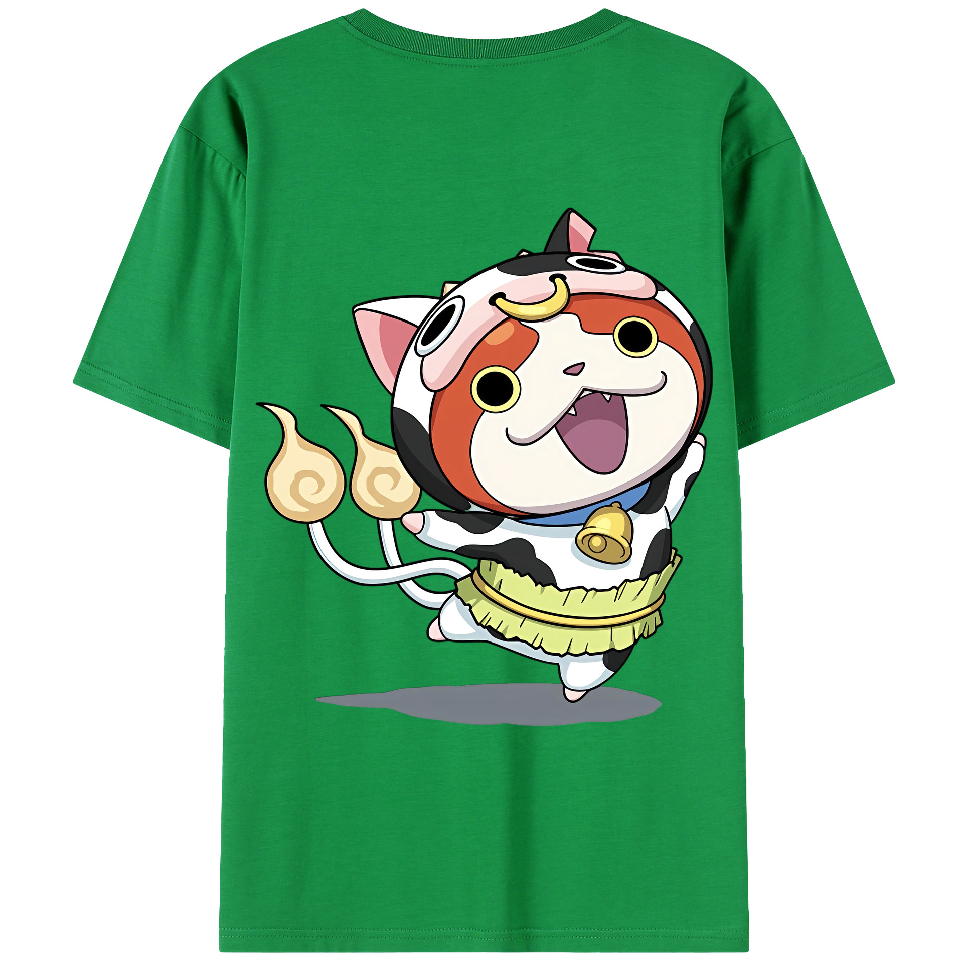 （画像用） 妖怪ウォッチ Yo-kai Watch 綿100％ メンズ半袖Tシャツ（バックプリント） 通気性