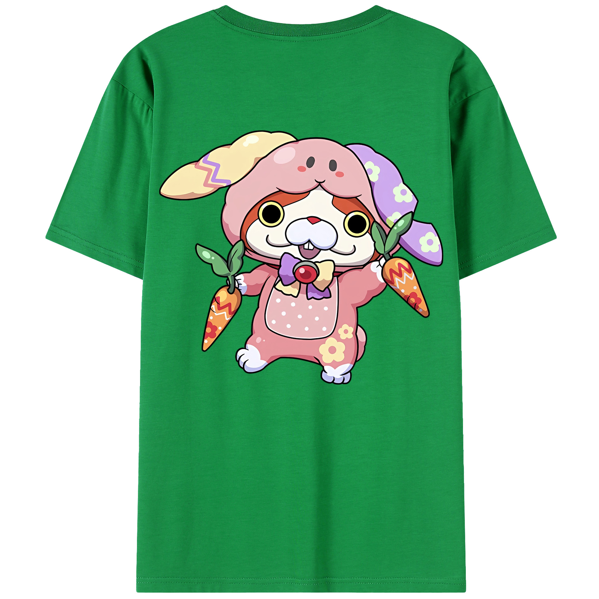 （画像用） 妖怪ウォッチ Yo-kai Watch 綿100％ メンズ半袖Tシャツ（バックプリント） 通気性