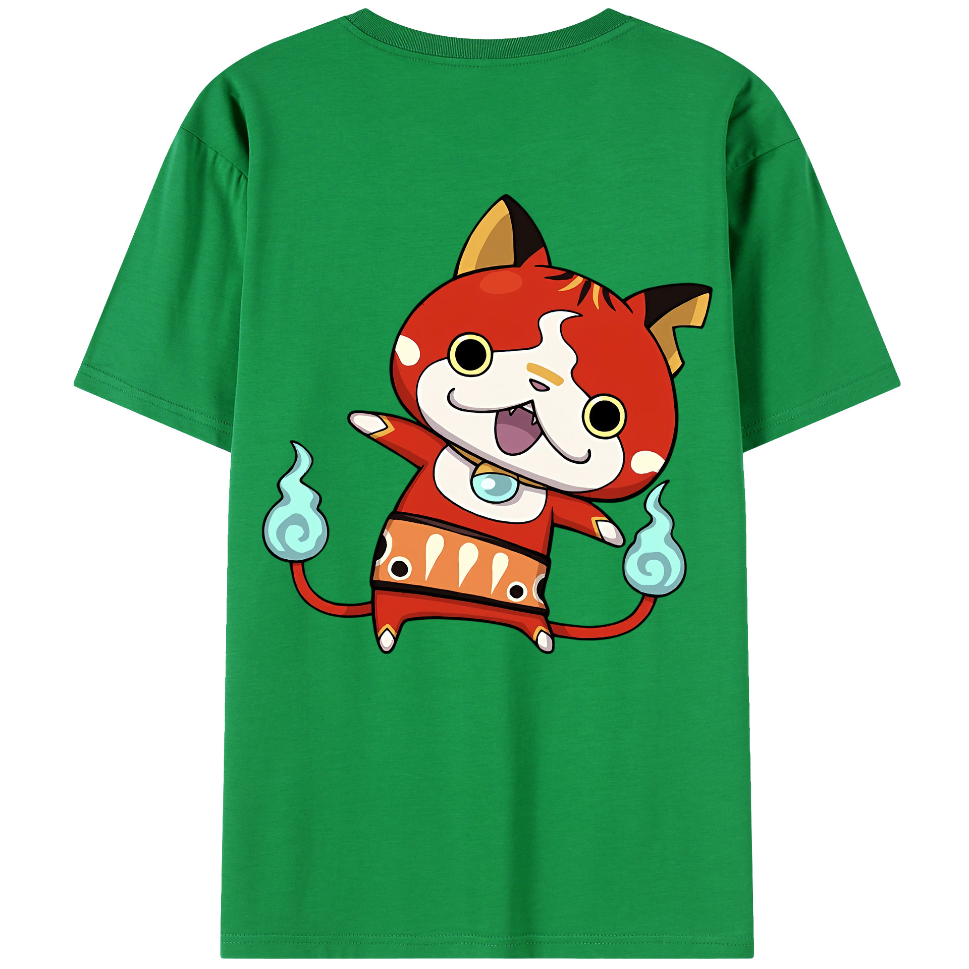 （画像用） 妖怪ウォッチ Yo-kai Watch 綿100％ メンズ半袖Tシャツ（バックプリント） 通気性
