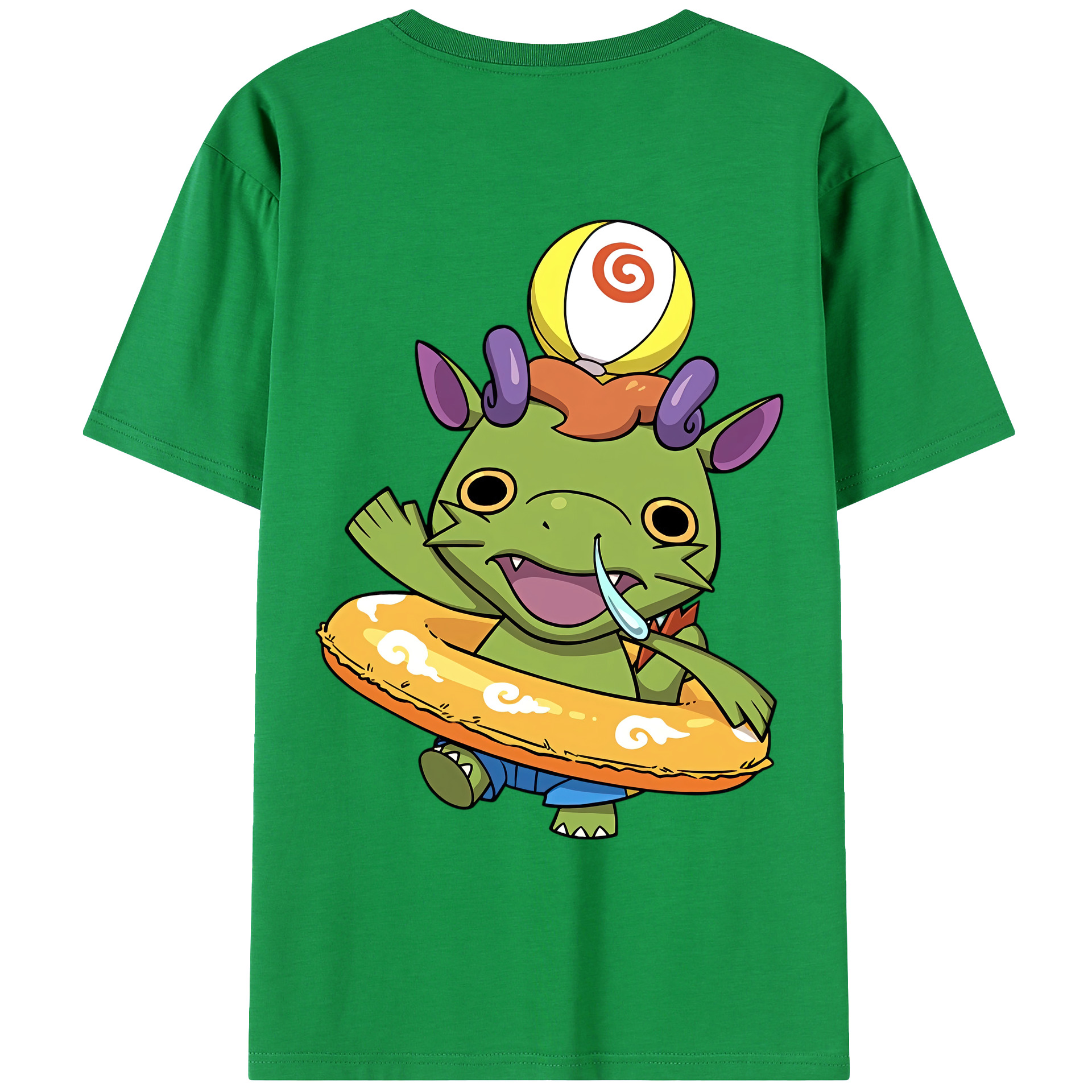 （画像用） 妖怪ウォッチ Yo-kai Watch 綿100％ メンズ半袖Tシャツ（バックプリント） 通気性