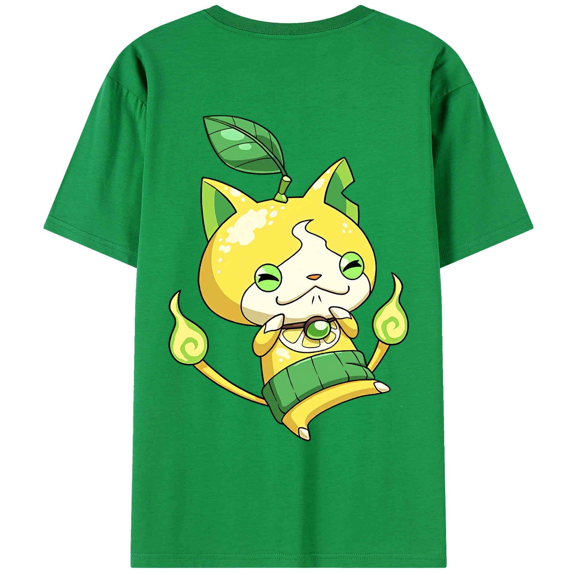（画像用） 妖怪ウォッチ Yo-kai Watch 綿100％ メンズ半袖Tシャツ（バックプリント） 通気性