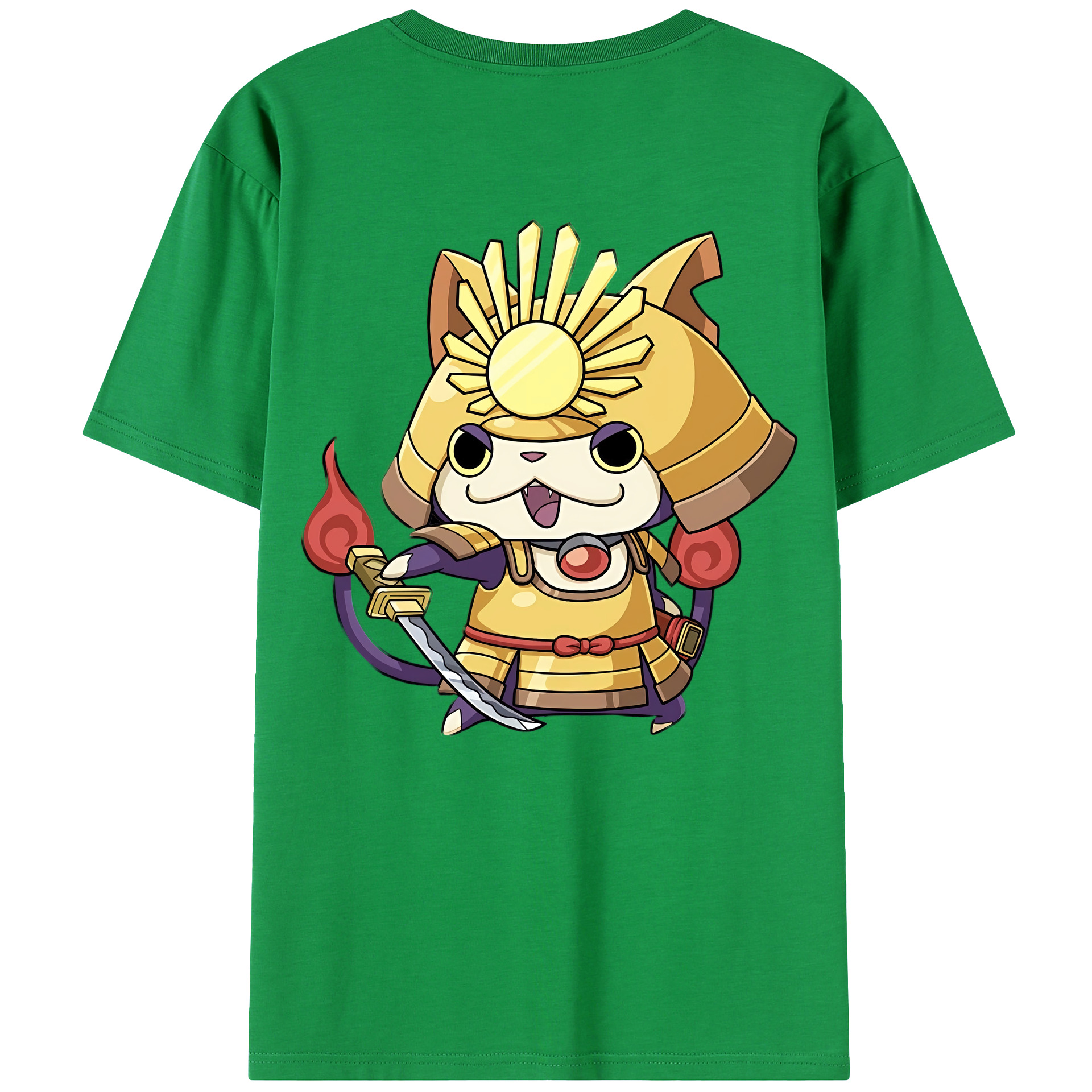 （画像用） 妖怪ウォッチ Yo-kai Watch 綿100％ メンズ半袖Tシャツ（バックプリント） 通気性