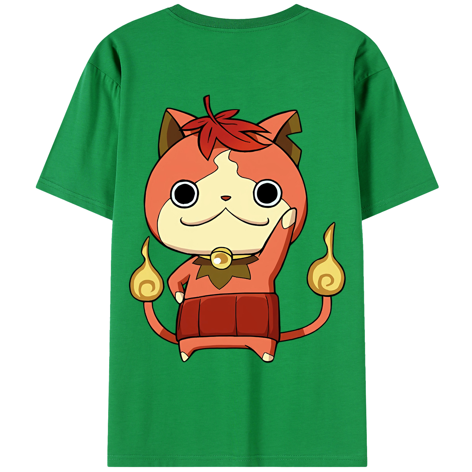 （画像用） 妖怪ウォッチ Yo-kai Watch 綿100％ メンズ半袖Tシャツ（バックプリント） 通気性