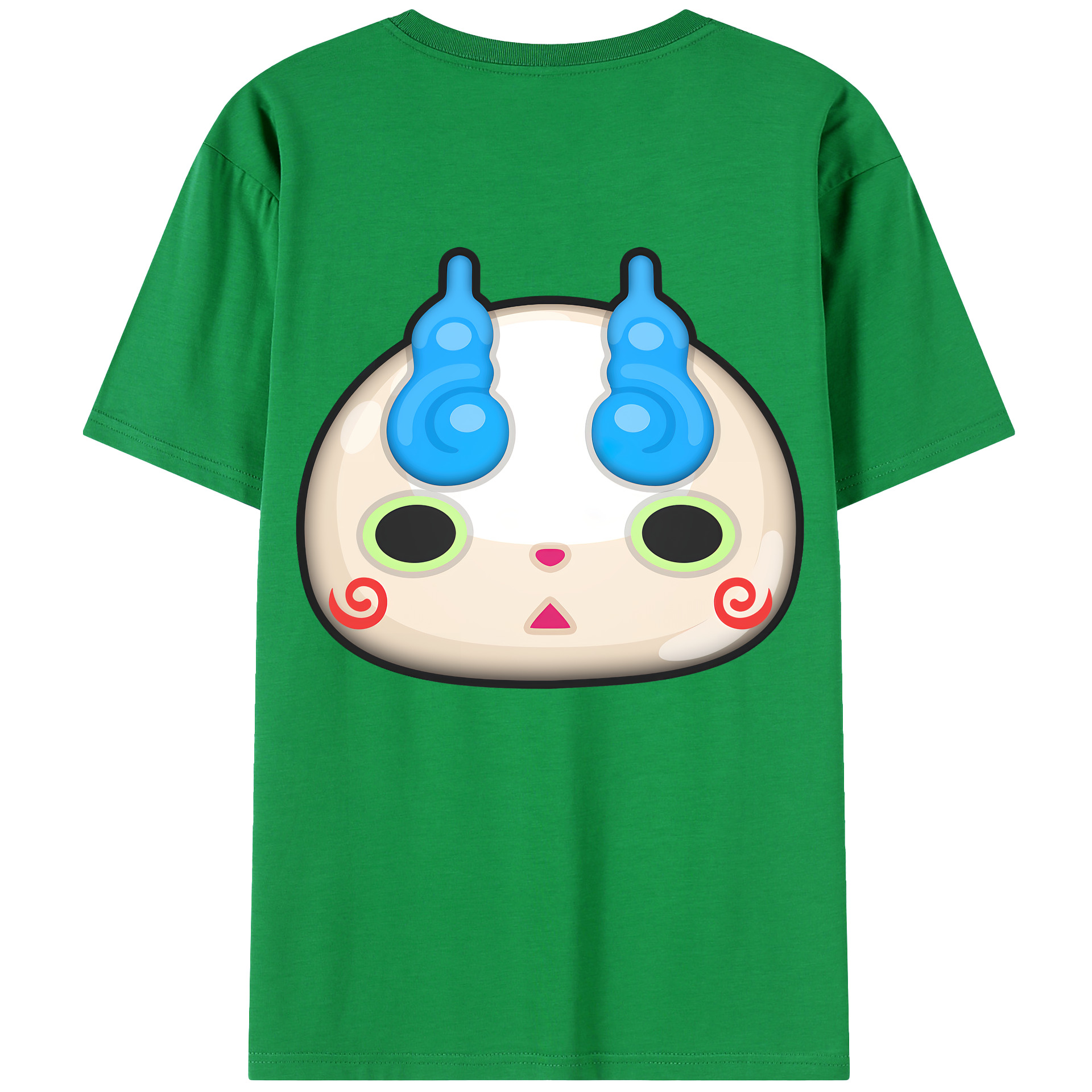 （画像用） 妖怪ウォッチ Yo-kai Watch 綿100％ メンズ半袖Tシャツ（バックプリント） 通気性