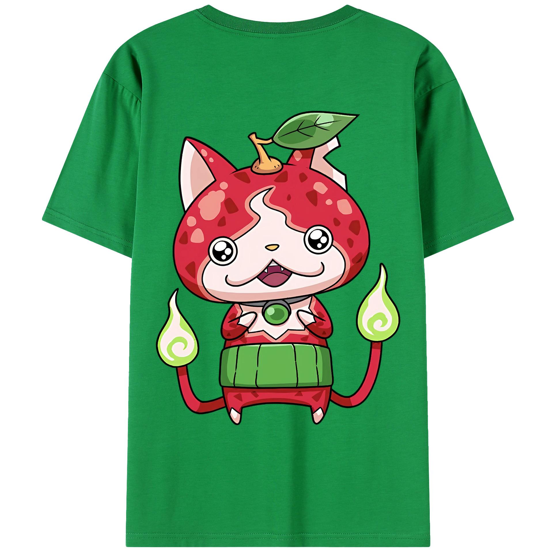（画像用） 妖怪ウォッチ Yo-kai Watch 綿100％ メンズ半袖Tシャツ（バックプリント） 通気性