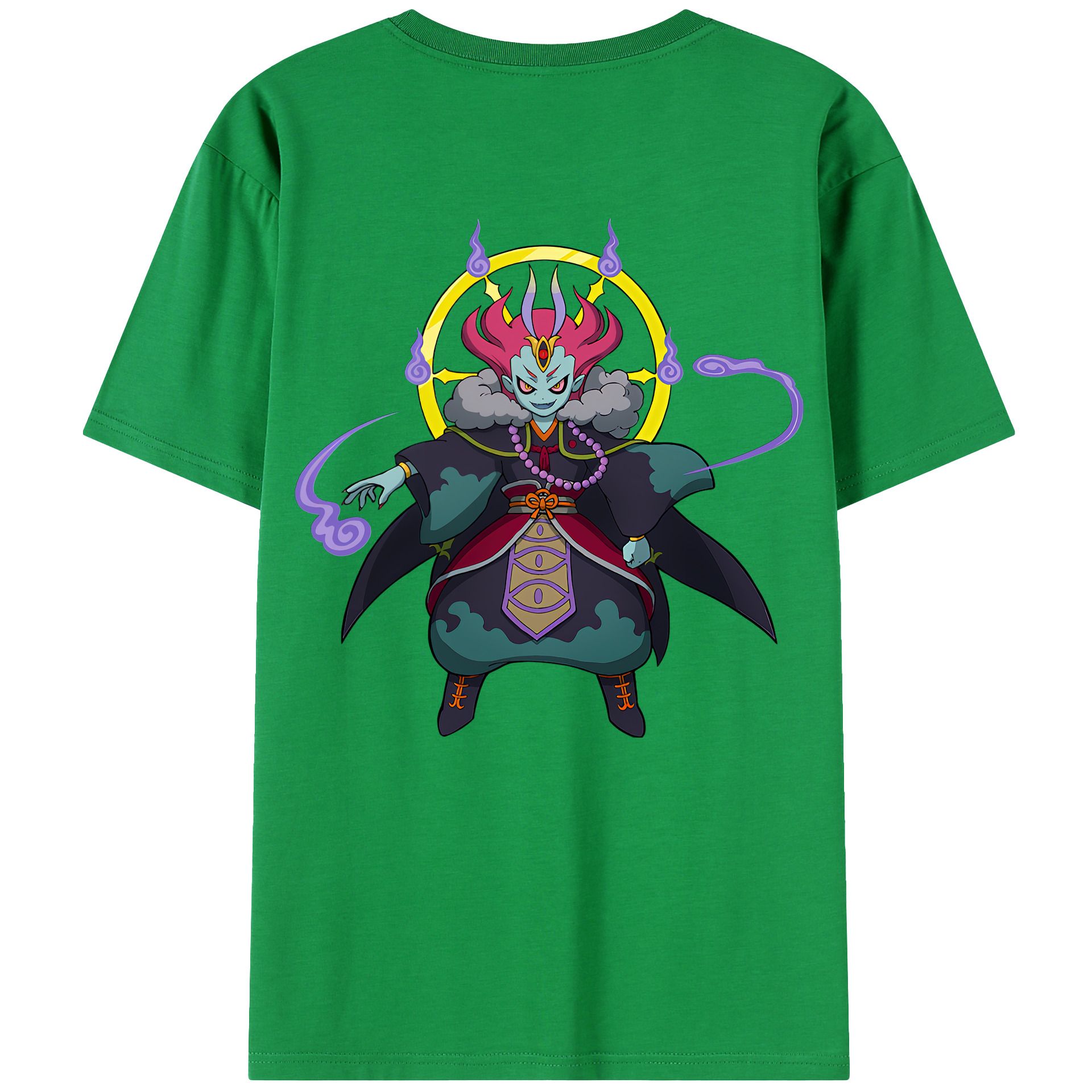 （画像用） 妖怪ウォッチ Yo-kai Watch 綿100％ メンズ半袖Tシャツ（バックプリント） 通気性